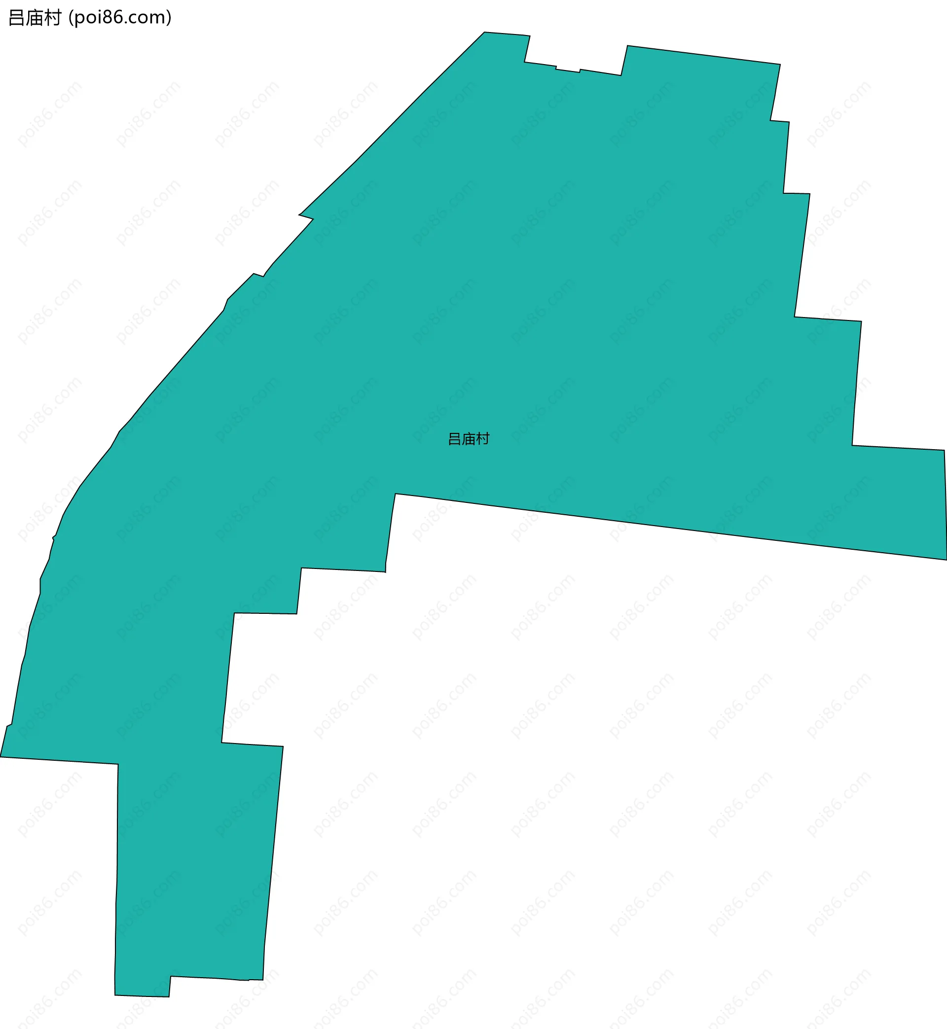 吕庙村边界地图