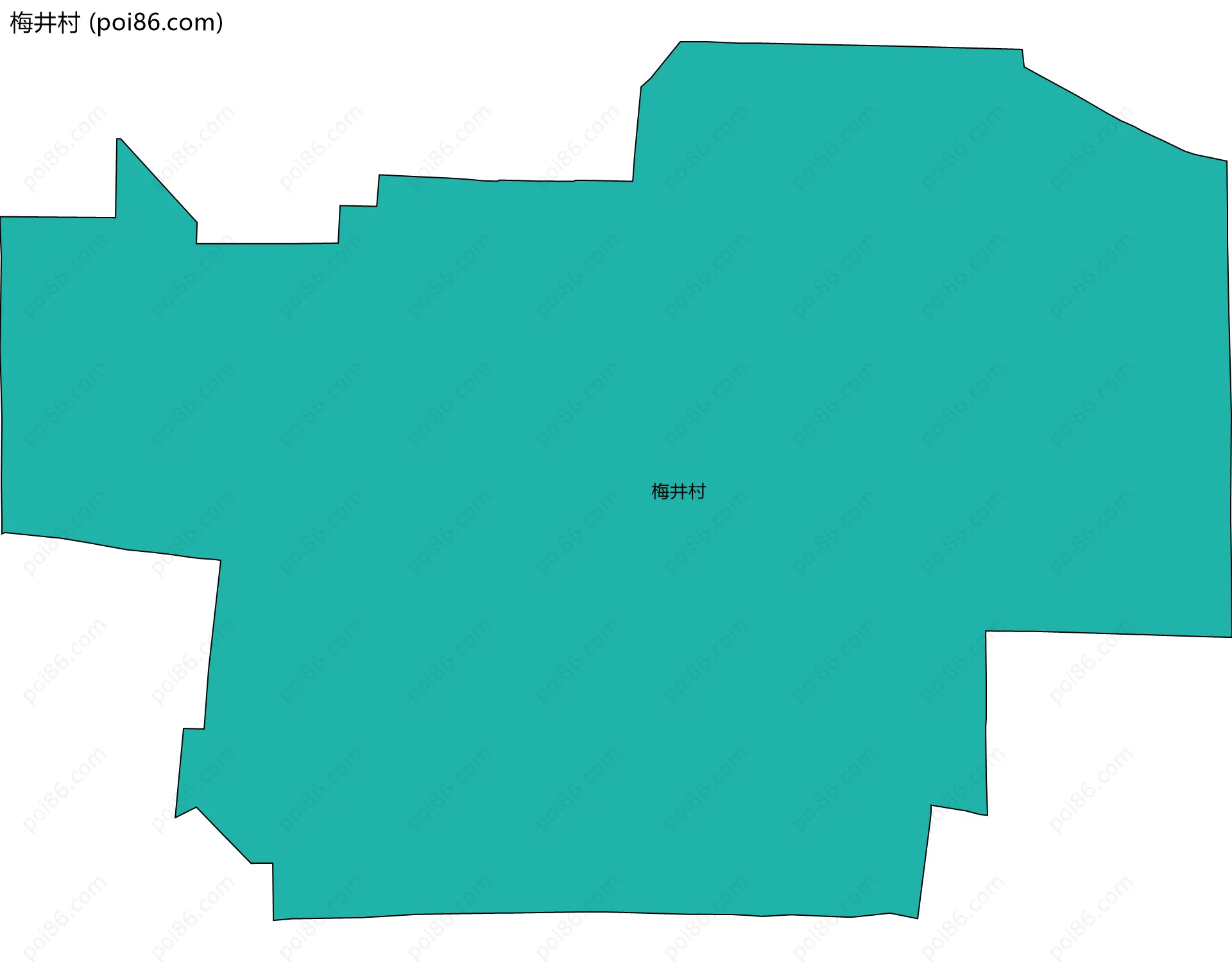 梅井村边界地图