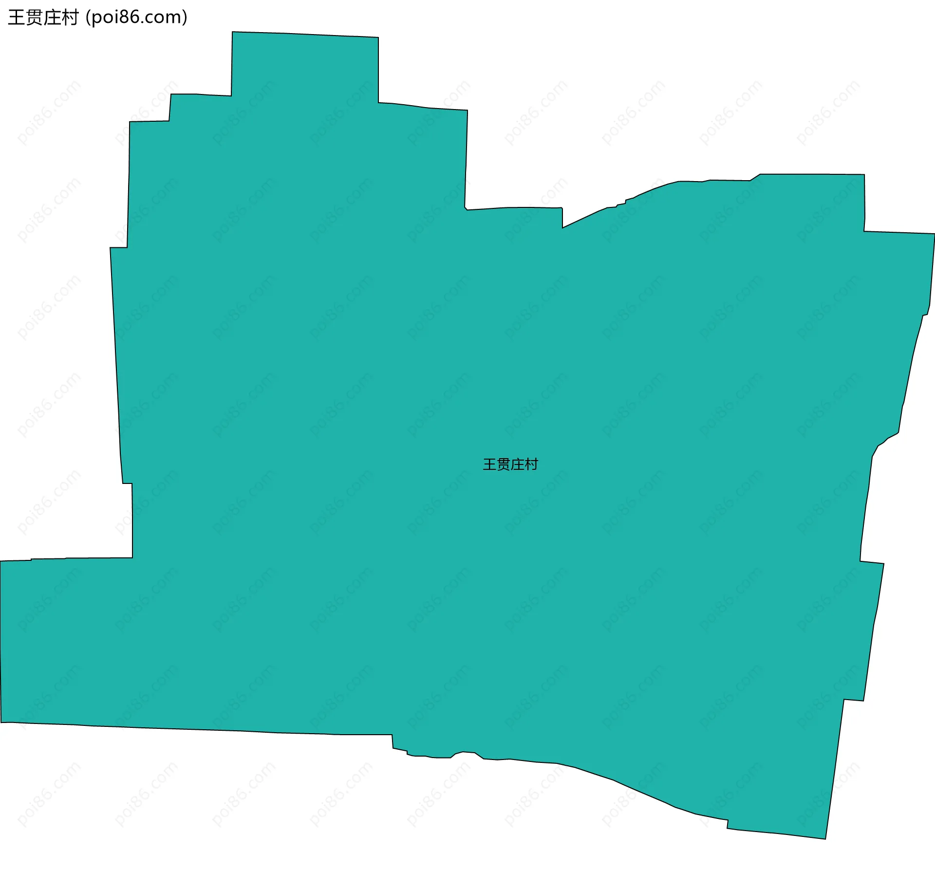 王贯庄村边界地图