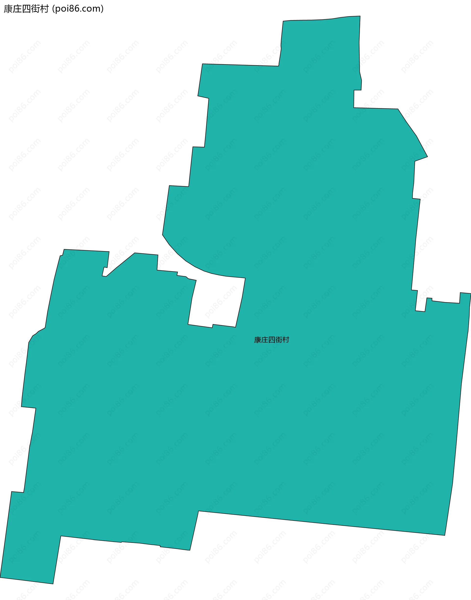 康庄四街村边界地图