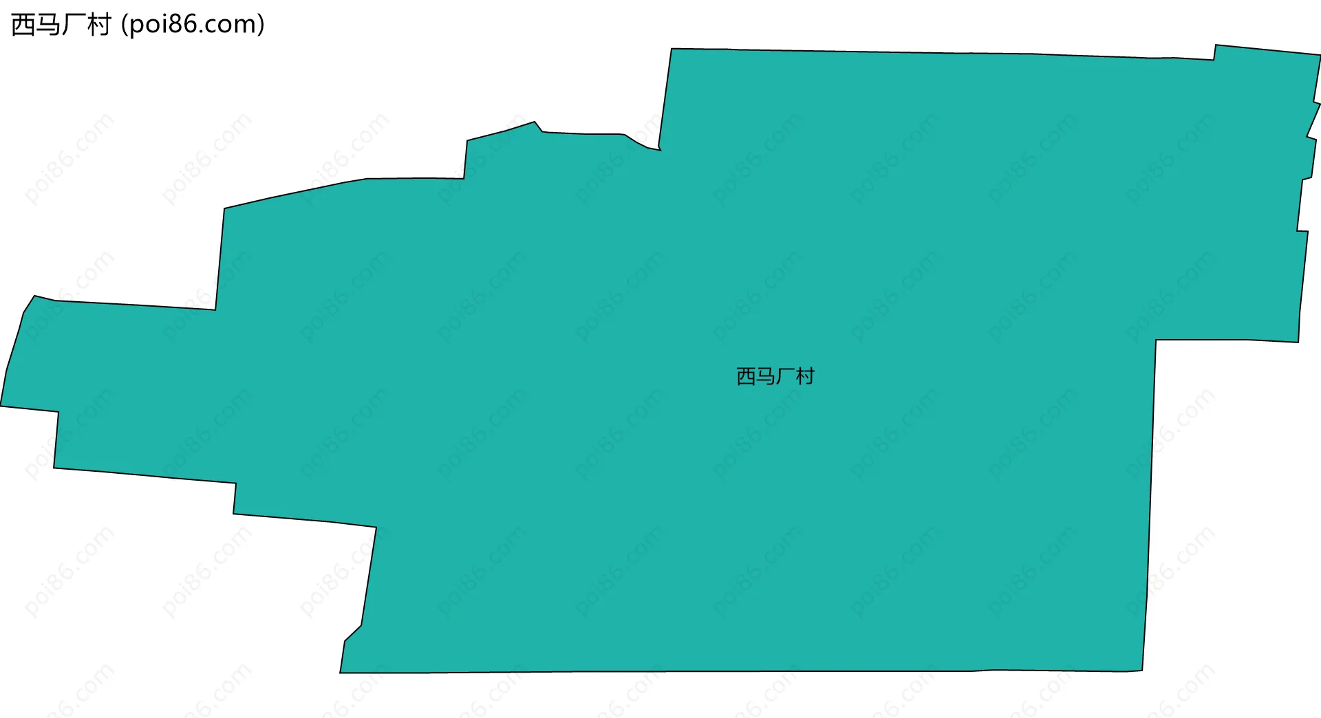 西马厂村边界地图