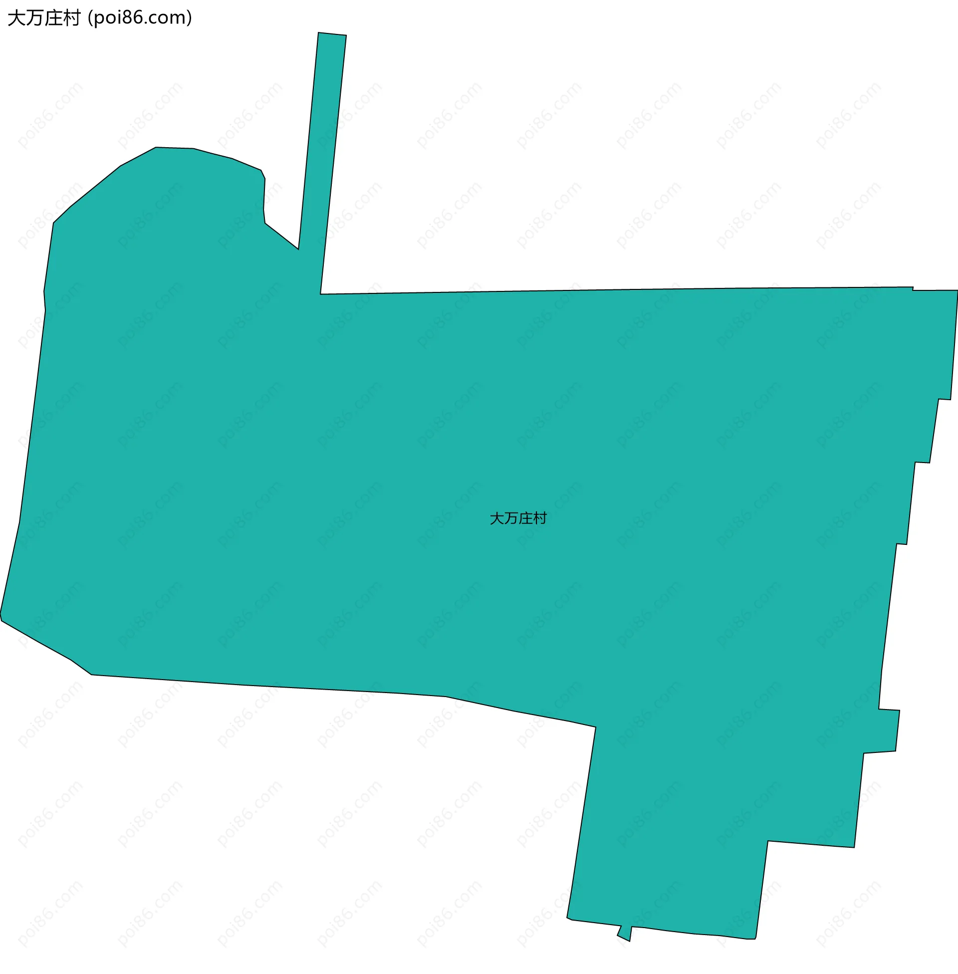 大万庄村边界地图
