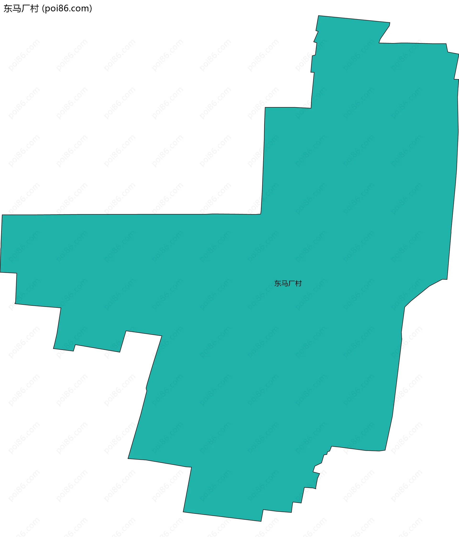 东马厂村边界地图