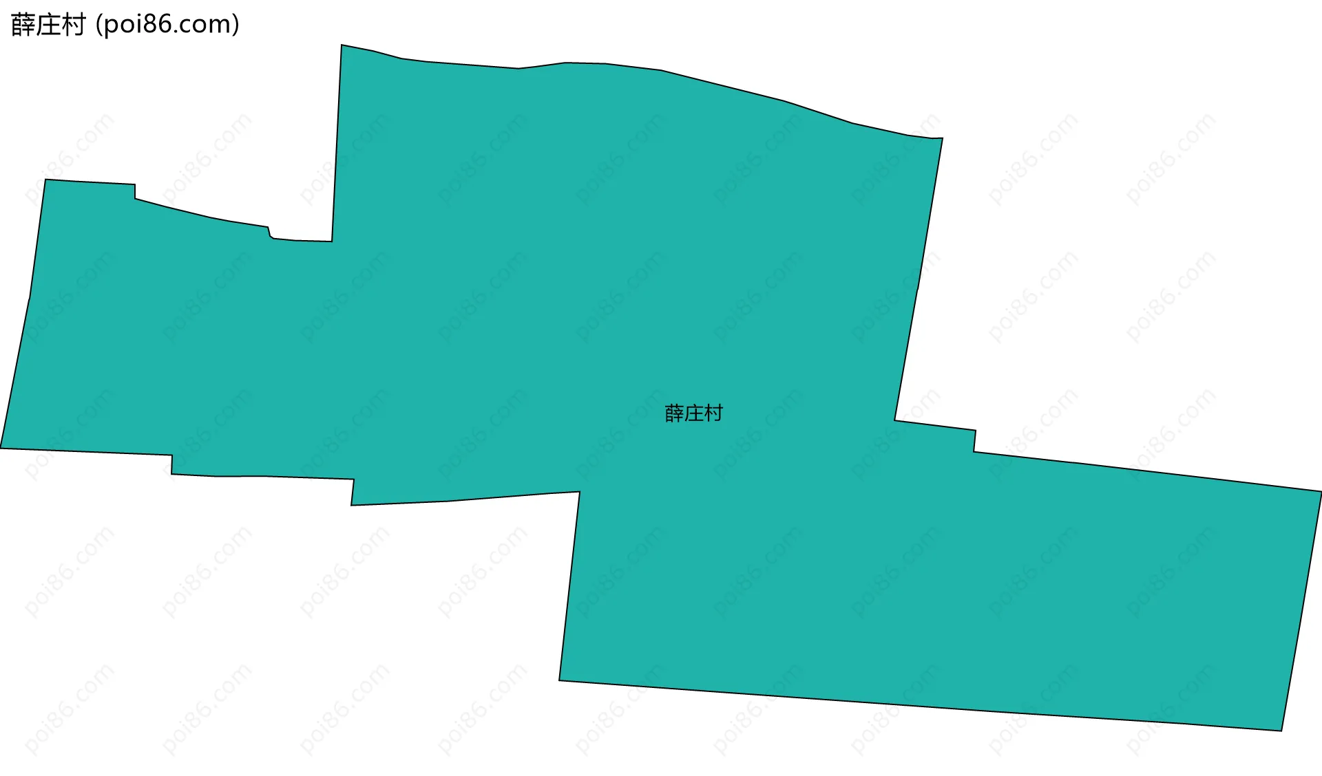 薛庄村边界地图