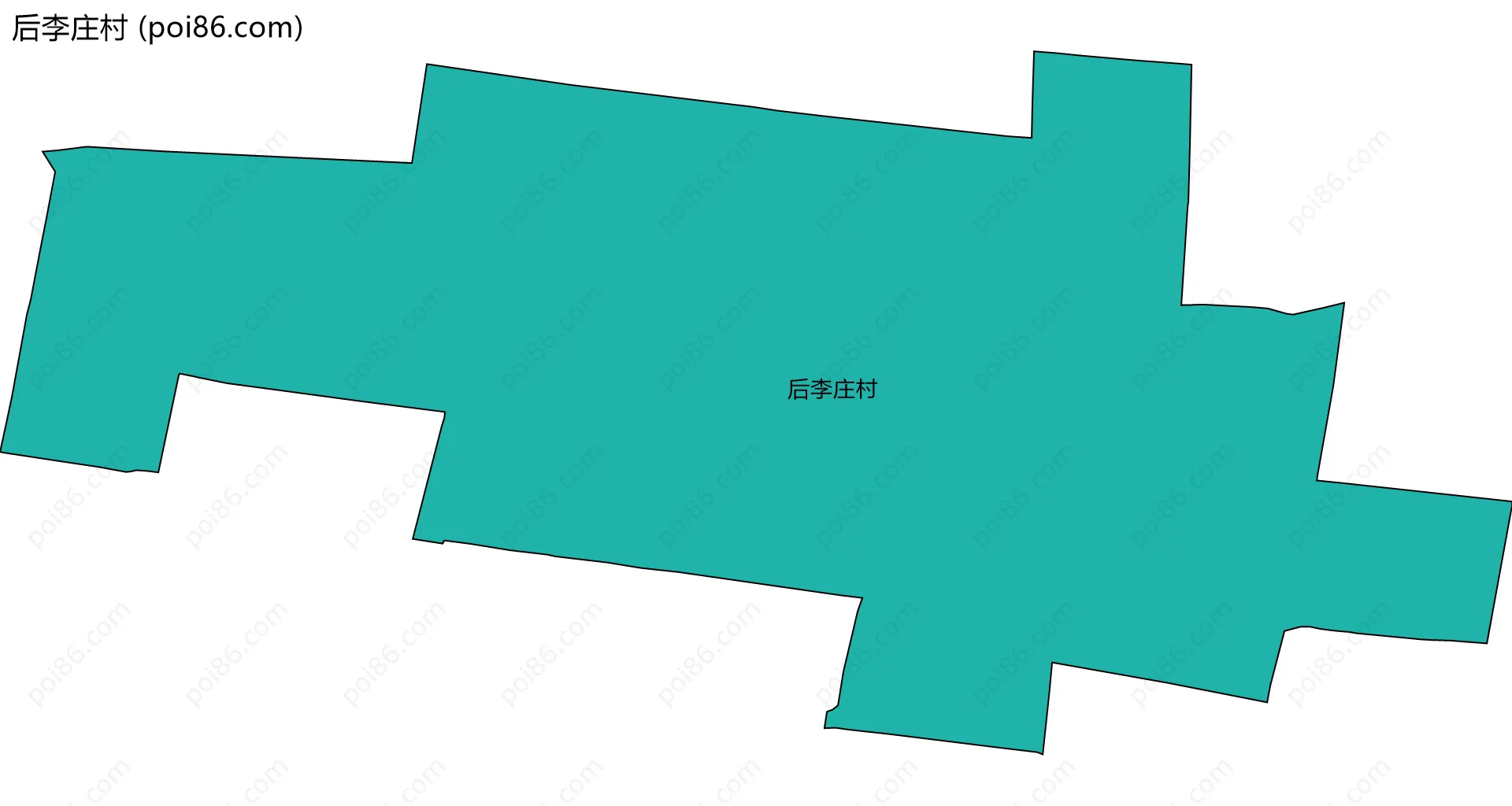 后李庄村边界地图