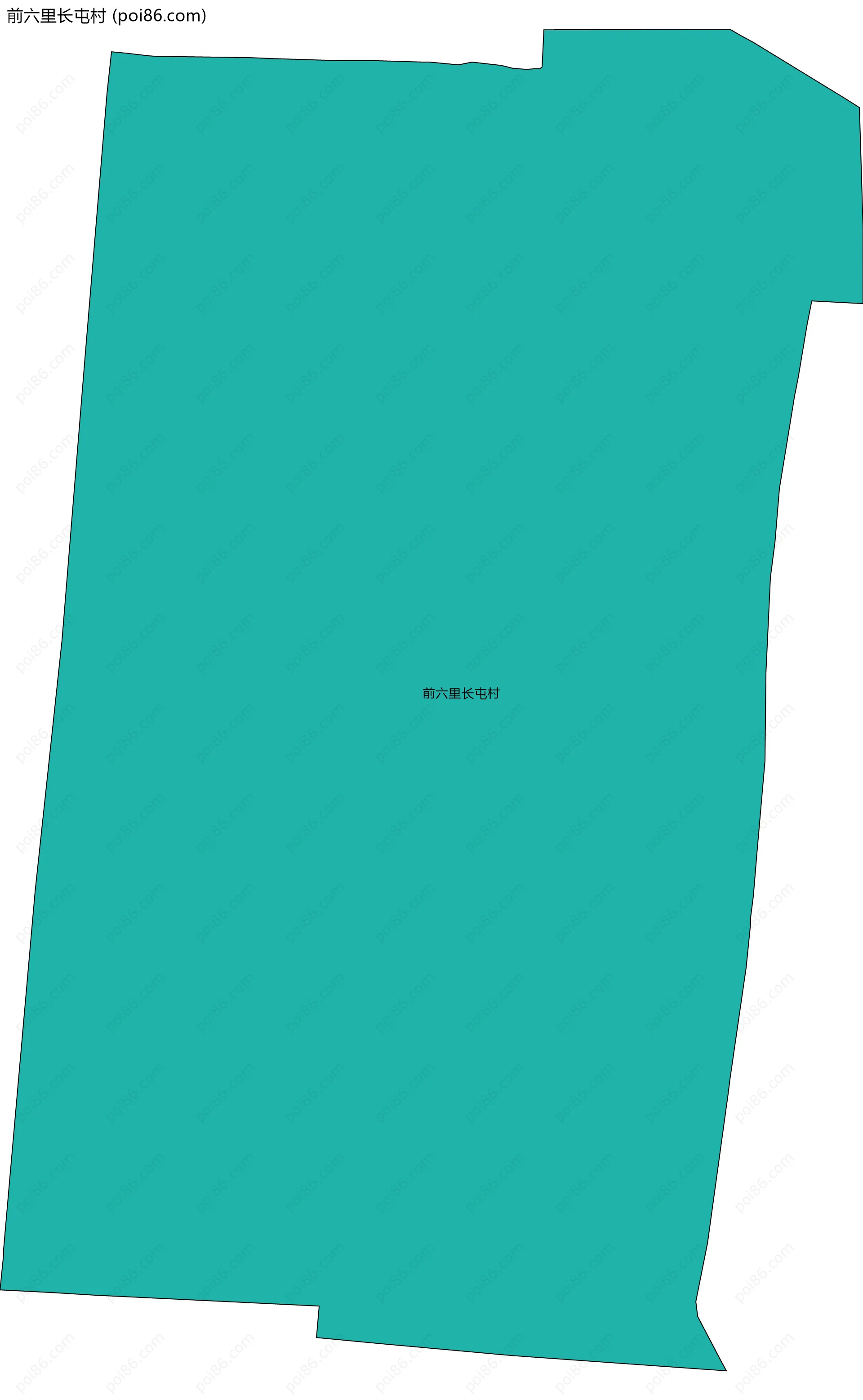 前六里长屯村边界地图