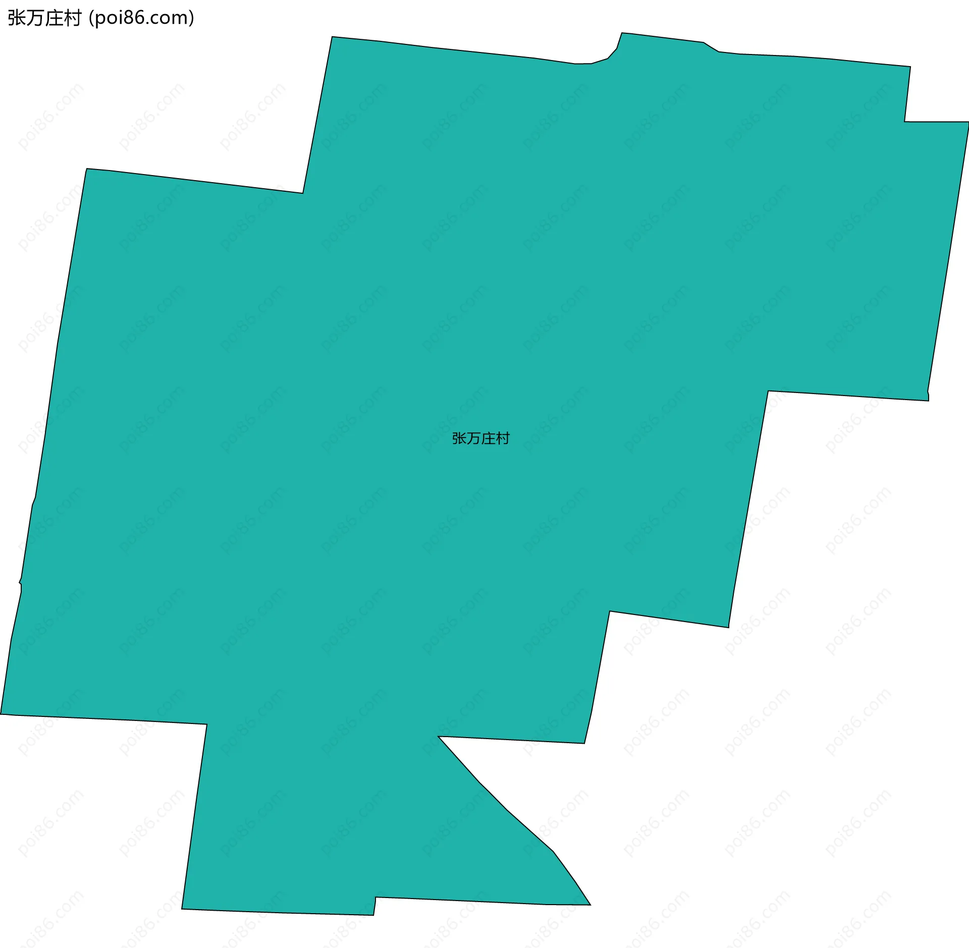 张万庄村边界地图