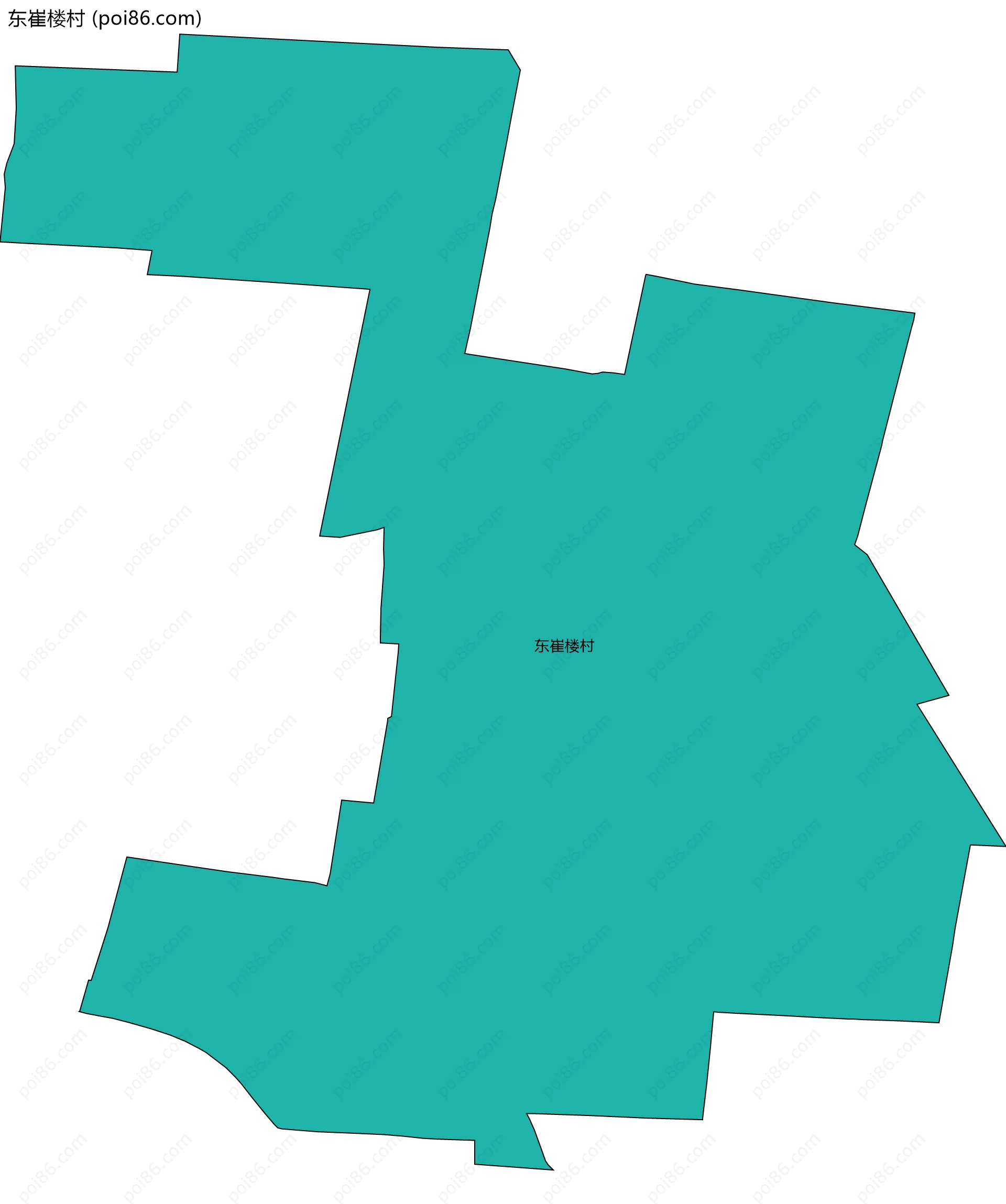 东崔楼村边界地图