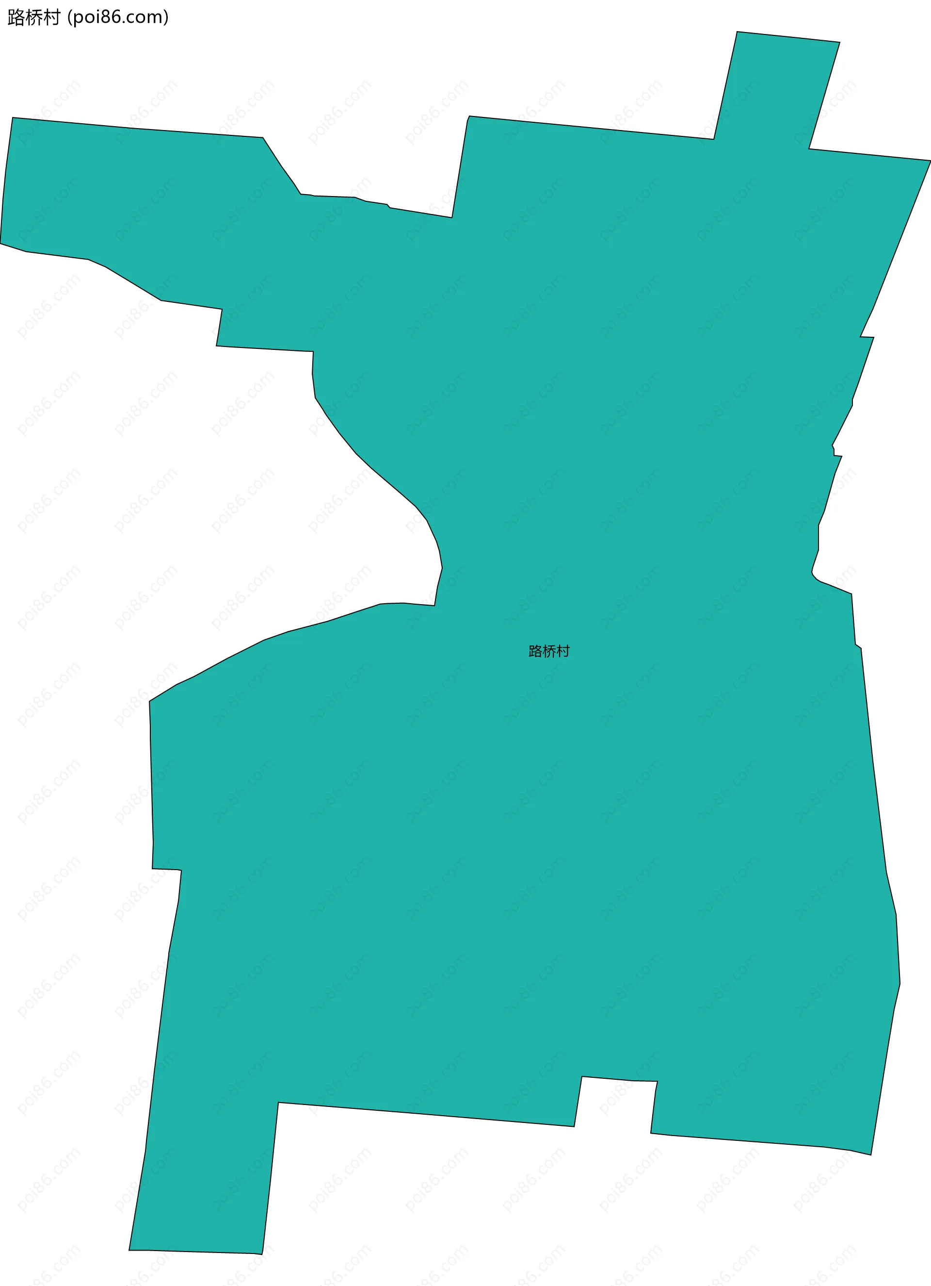 路桥村边界地图