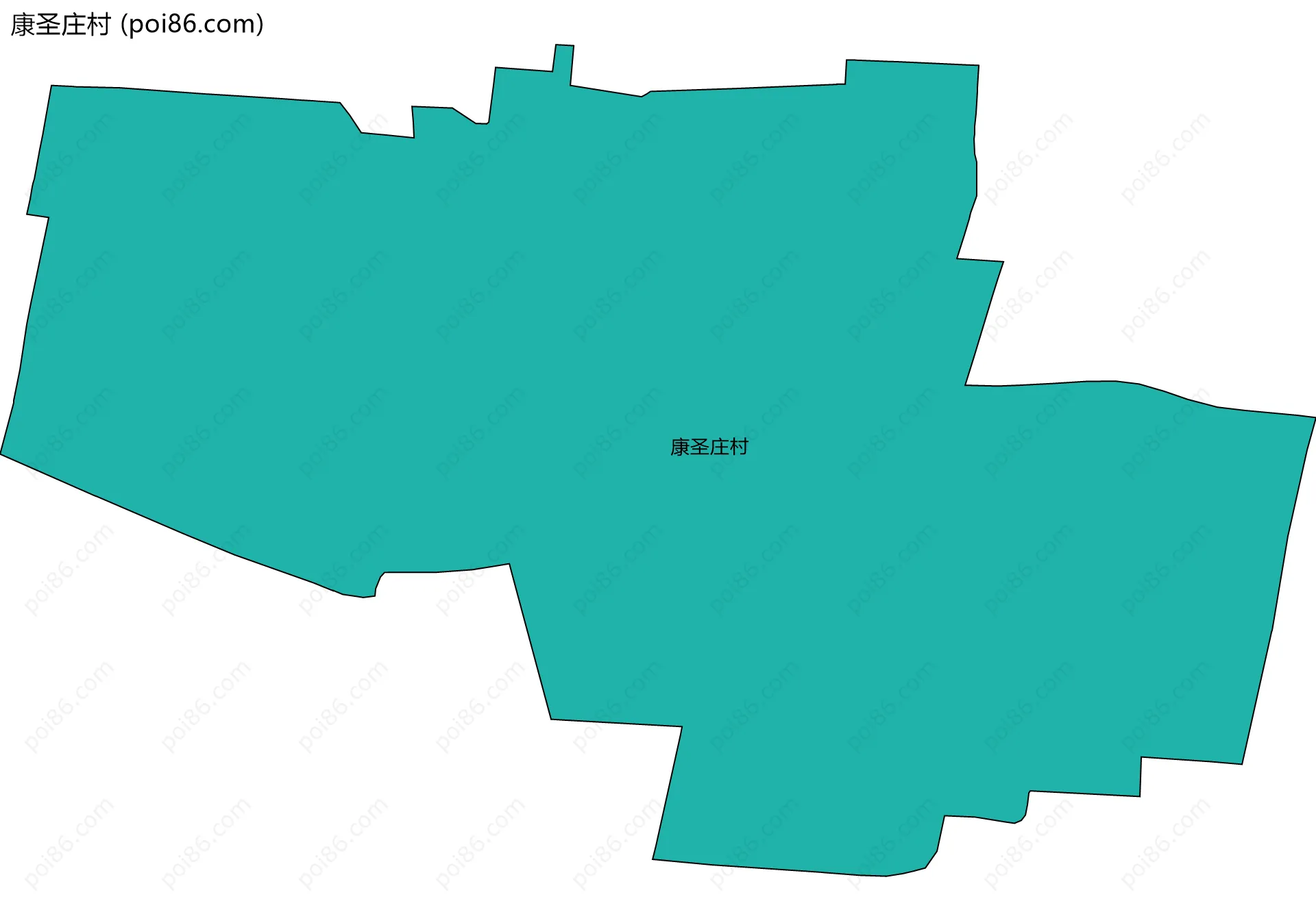 康圣庄村边界地图