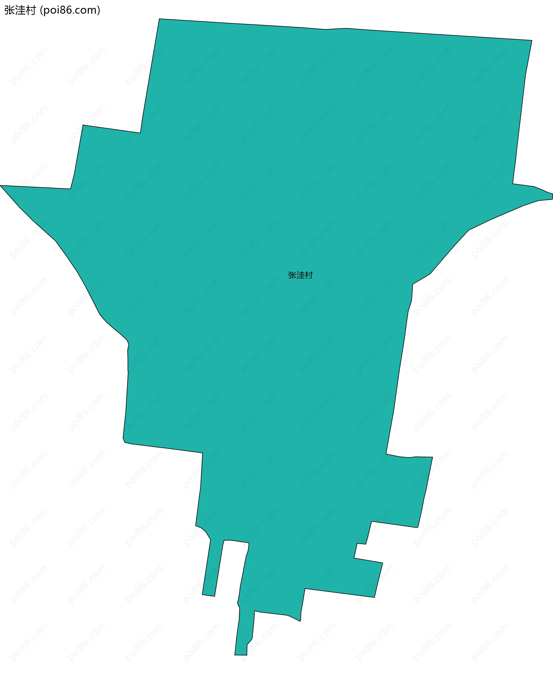 张洼村边界地图