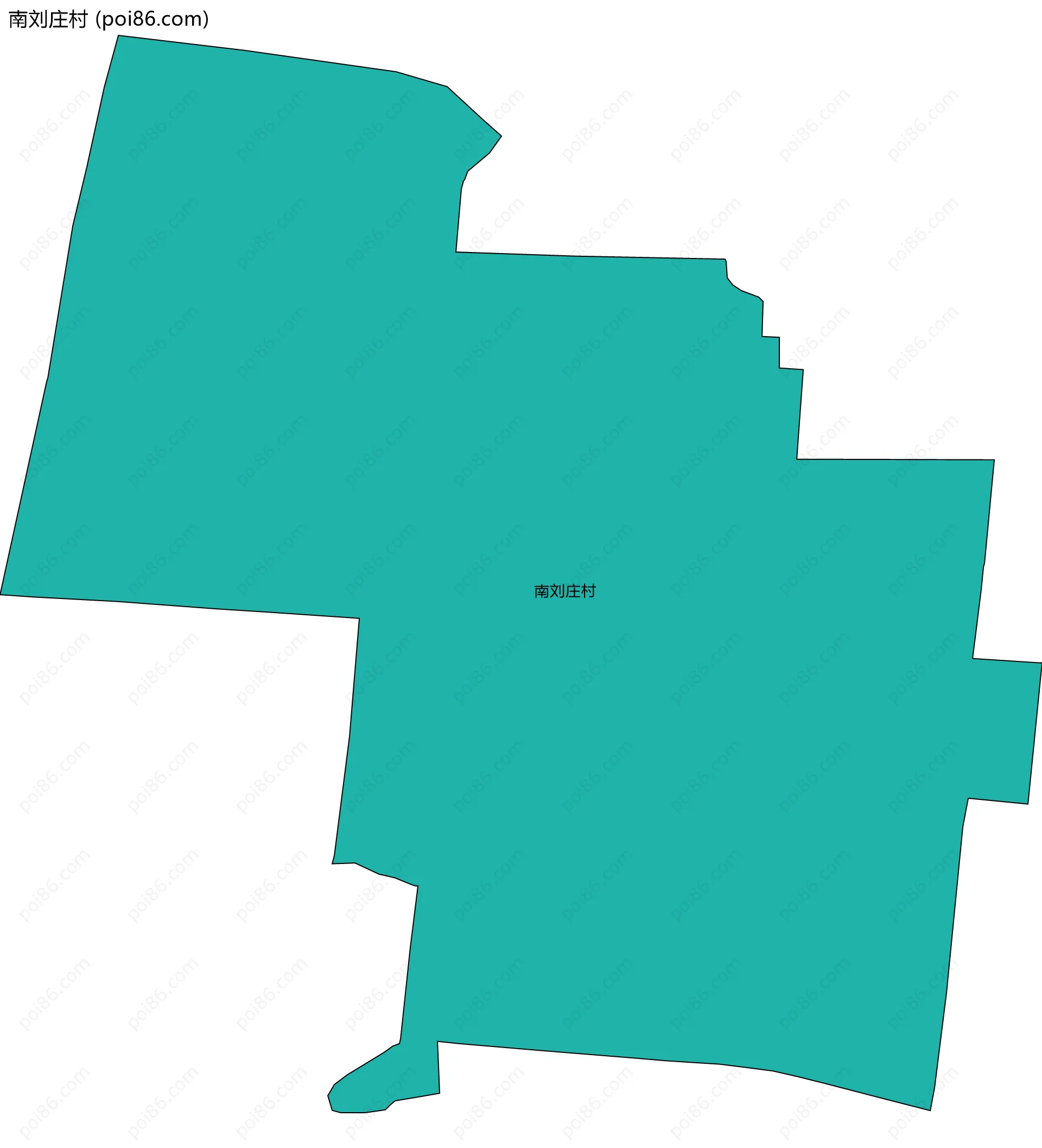 南刘庄村边界地图