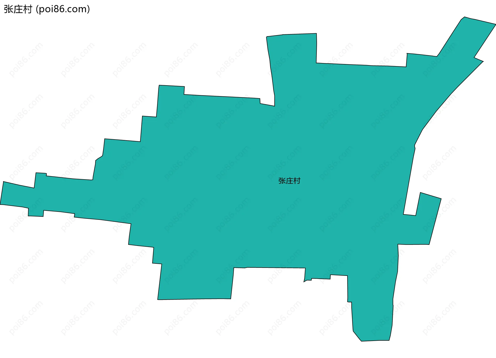 张庄村边界地图
