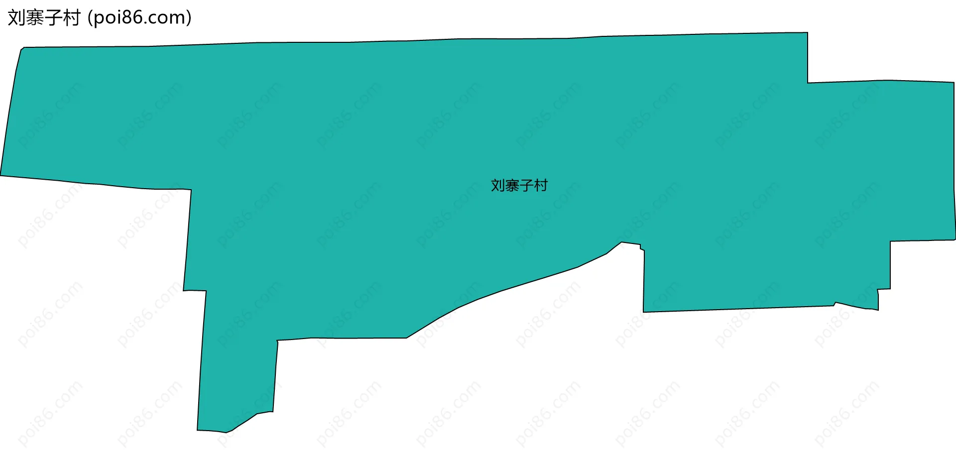 刘寨子村边界地图