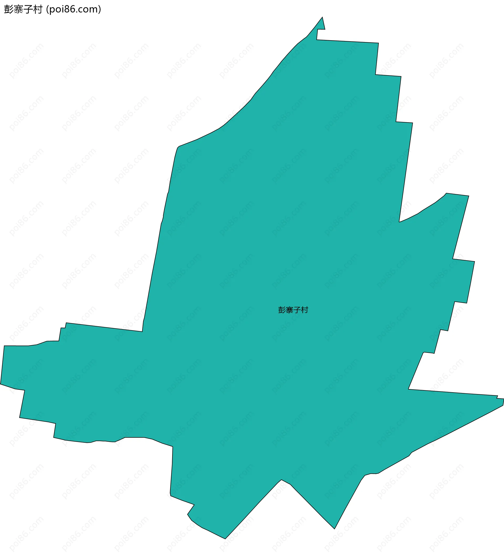 彭寨子村边界地图