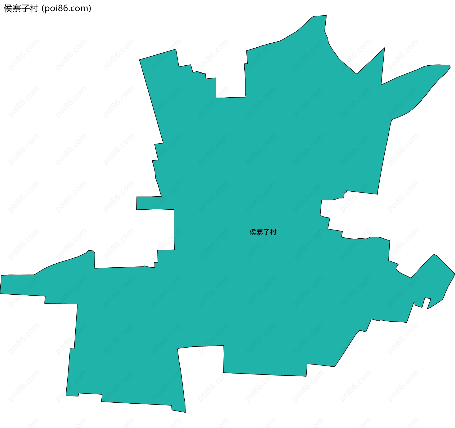 侯寨子村边界地图