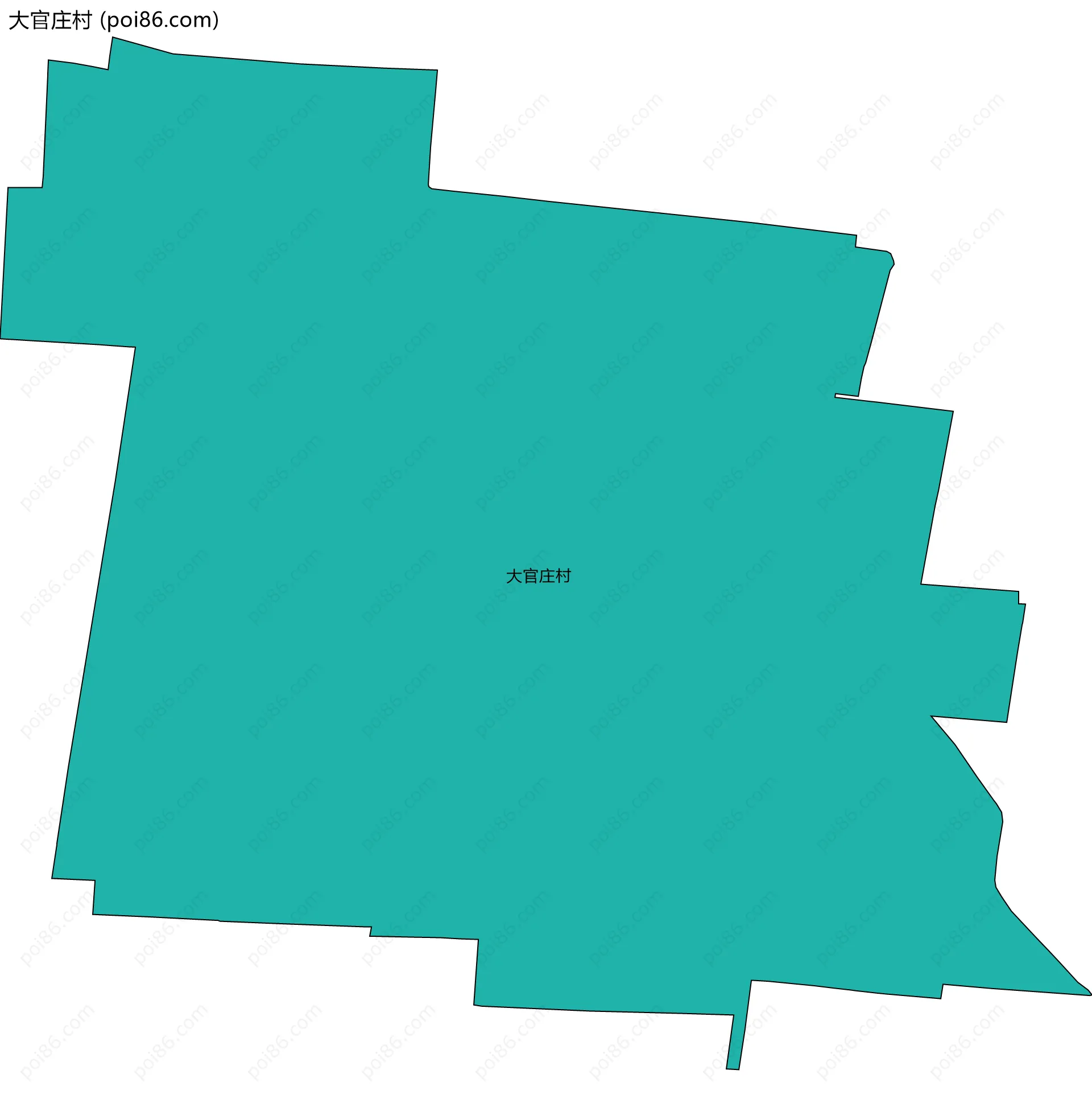 大官庄村边界地图