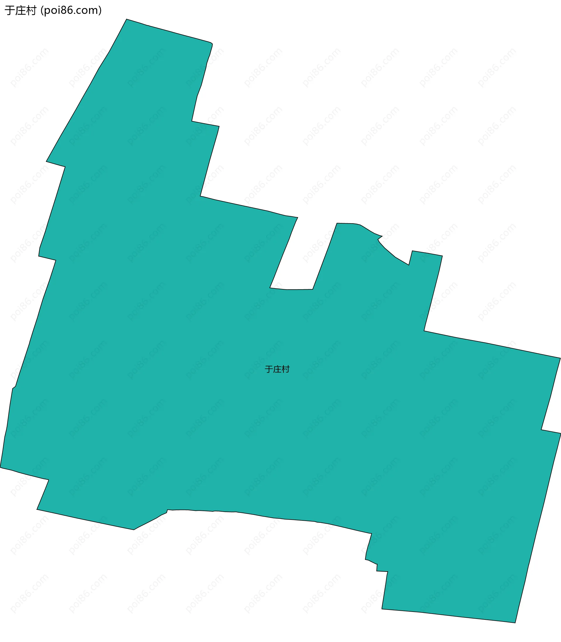 于庄村边界地图