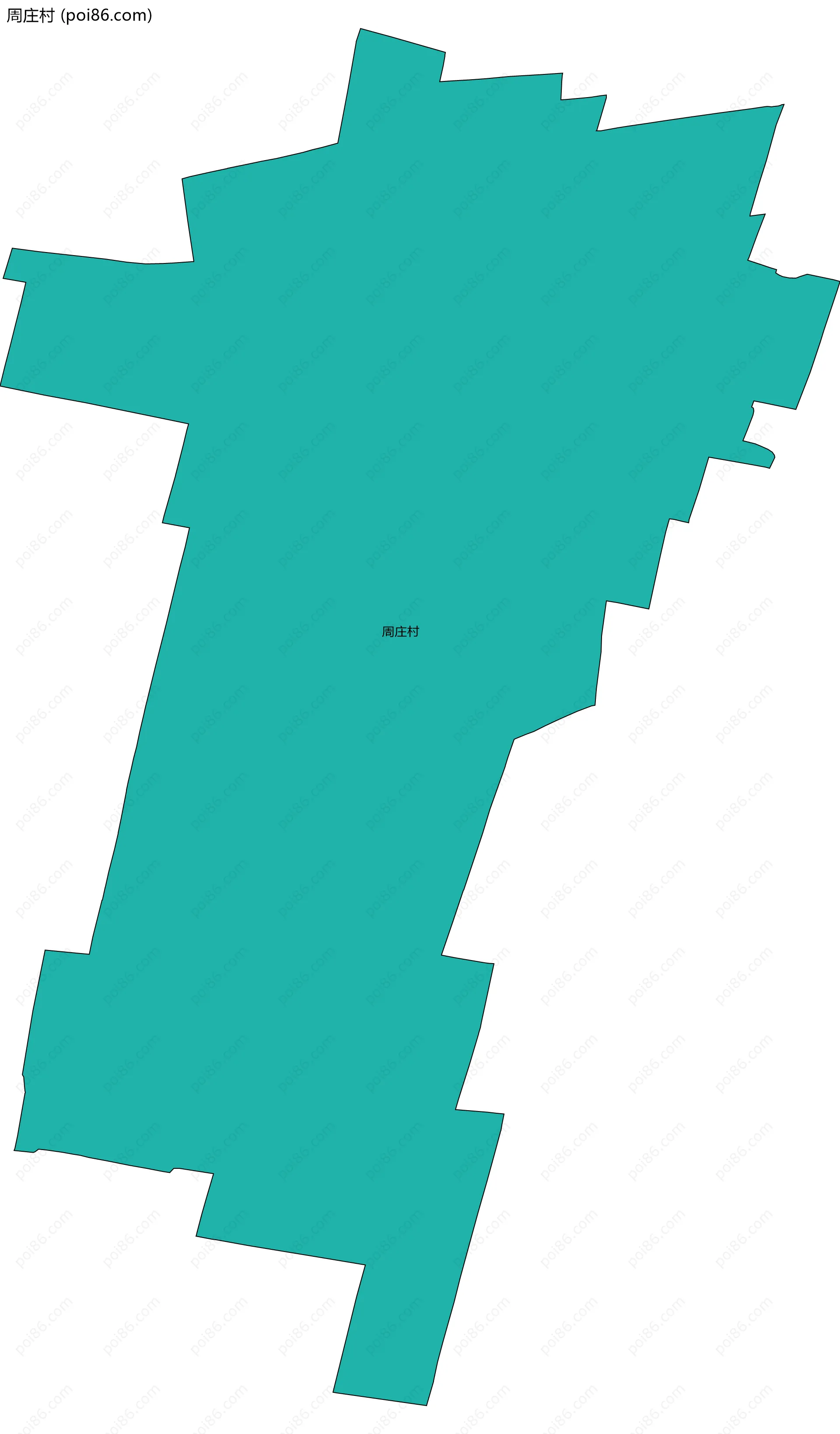 周庄村边界地图
