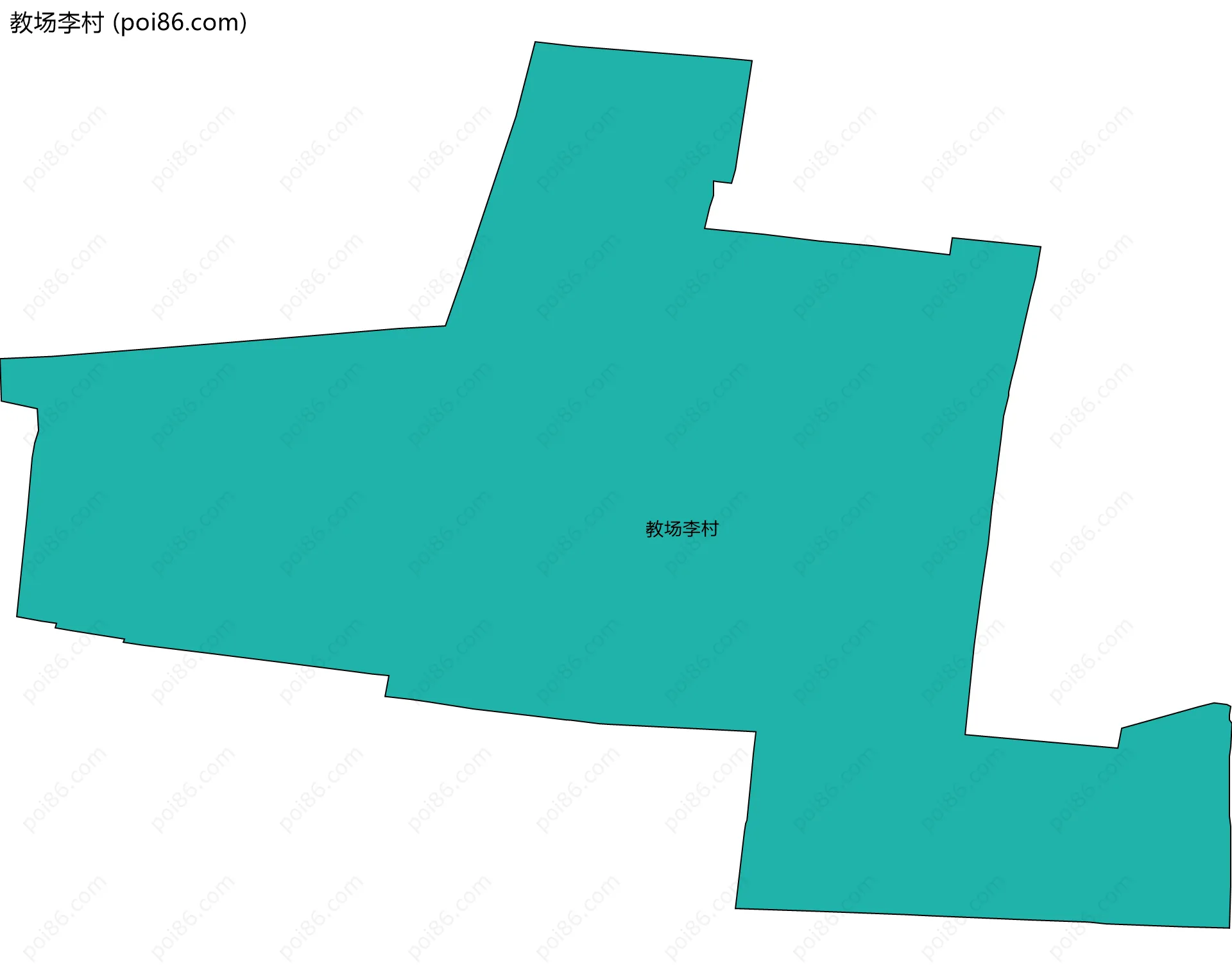 教场李村边界地图