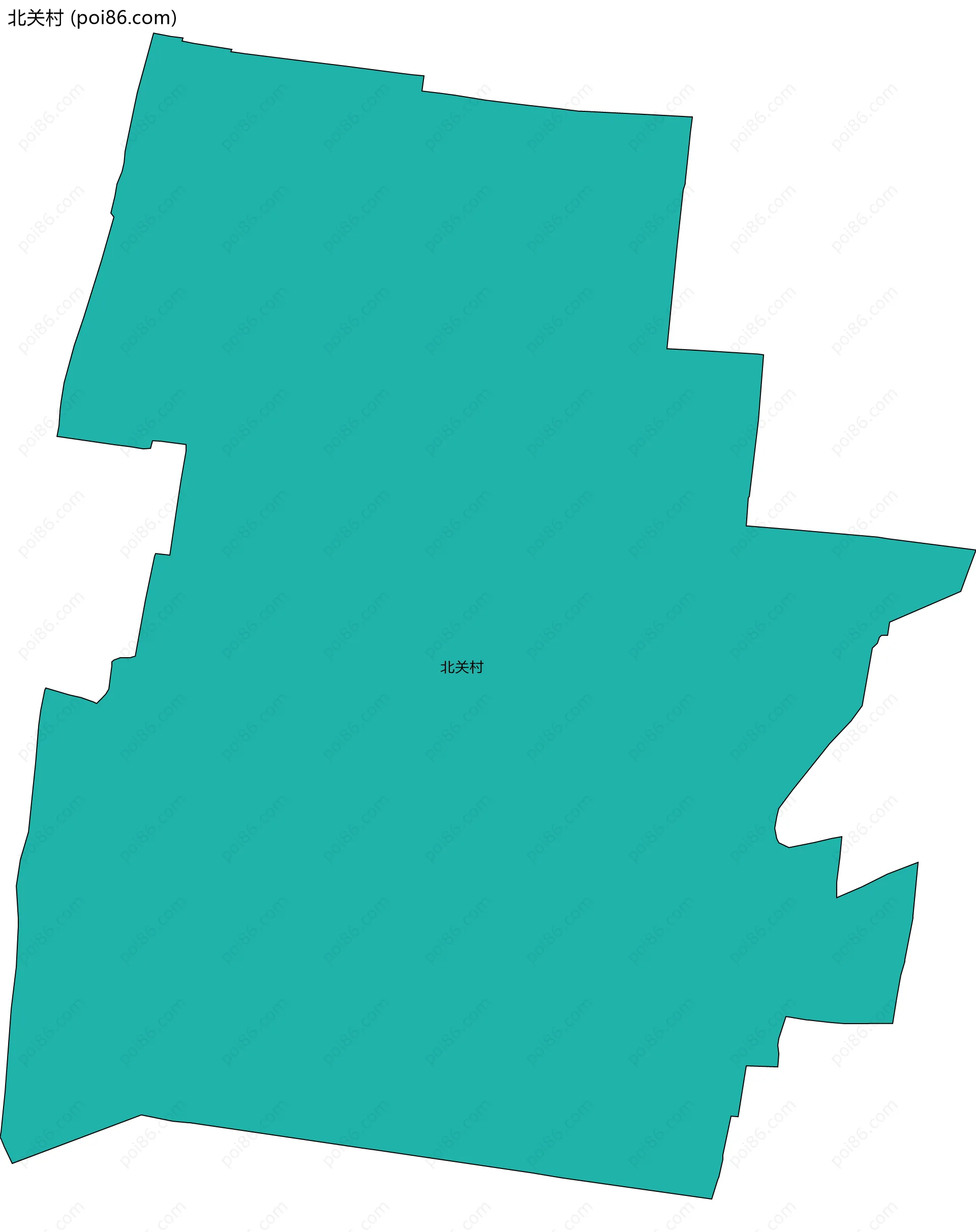 北关村边界地图