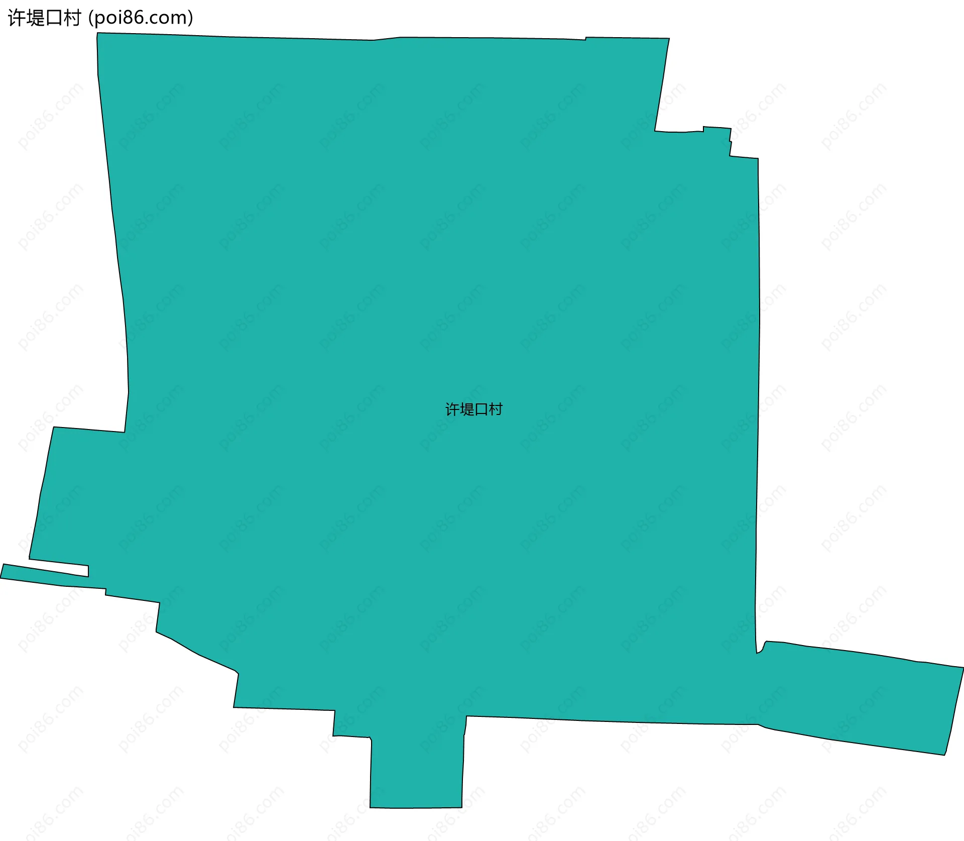 许堤口村边界地图