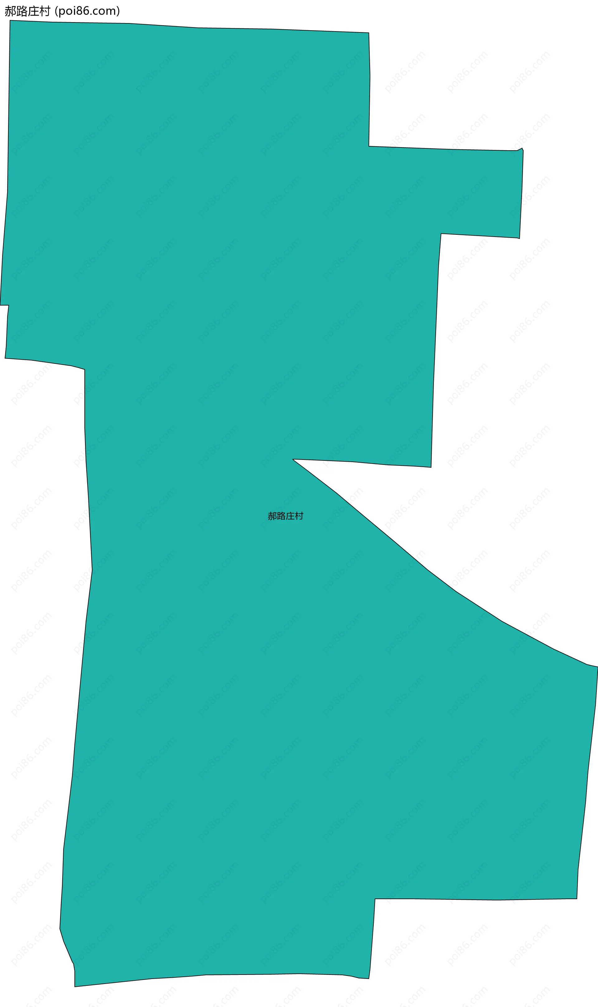 郝路庄村边界地图