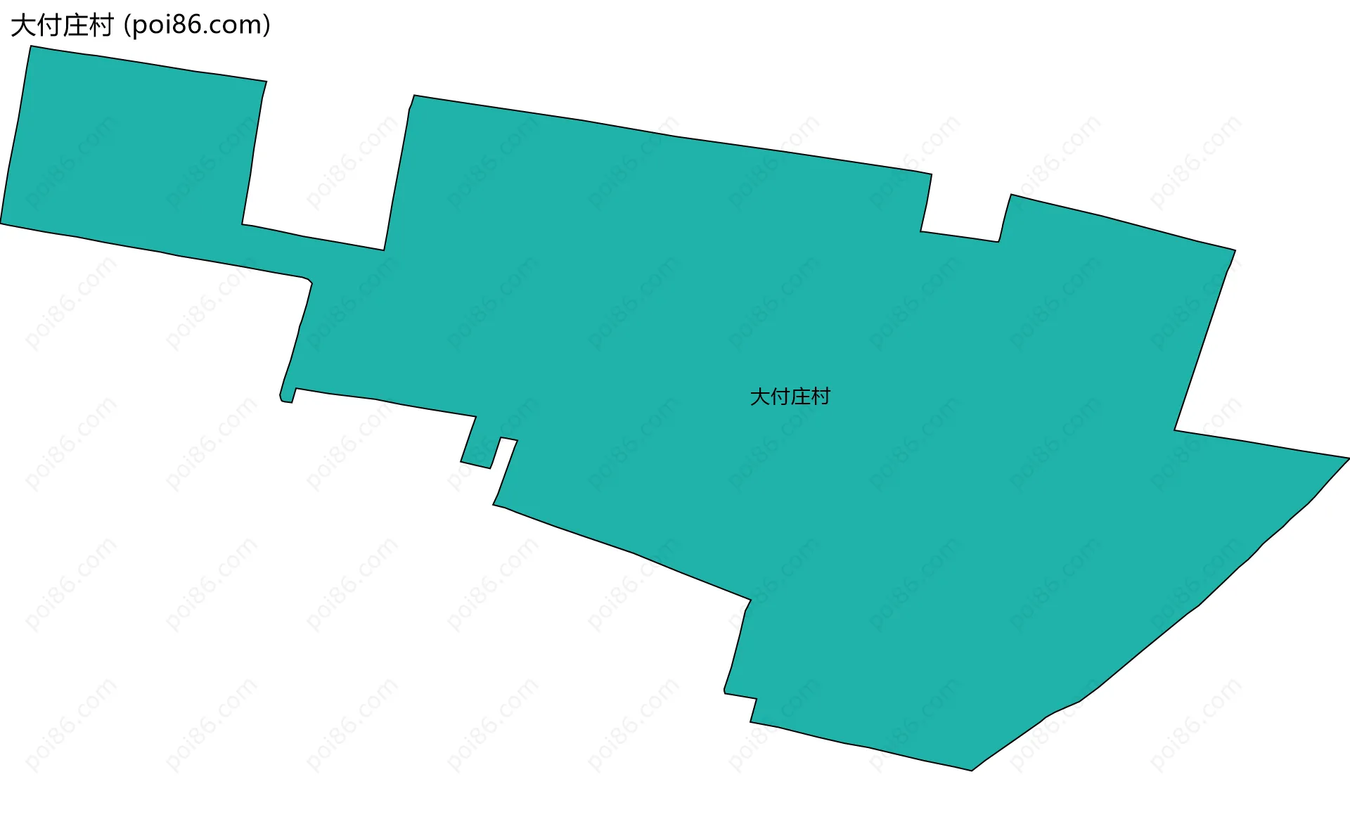 大付庄村边界地图