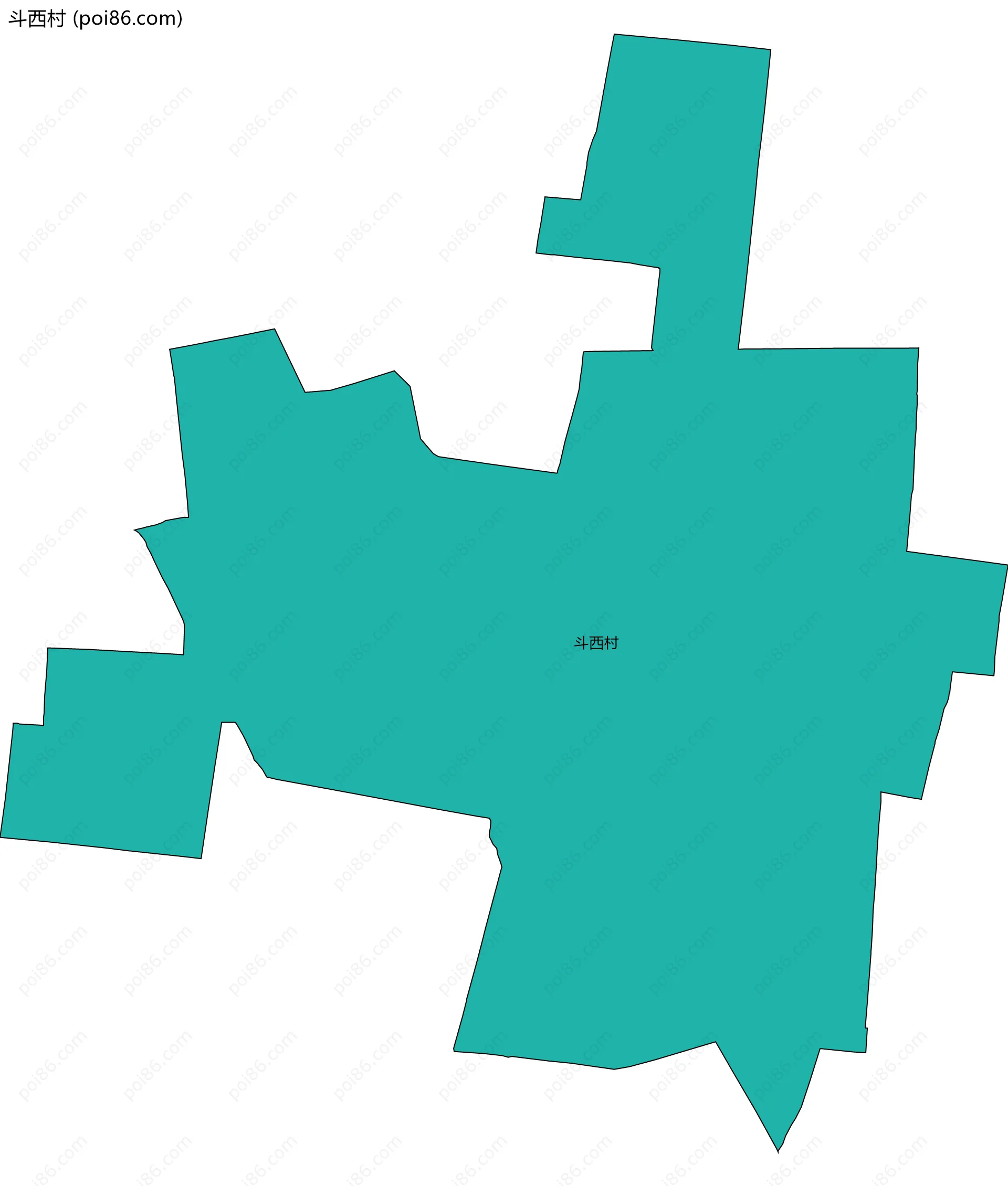 斗西村边界地图