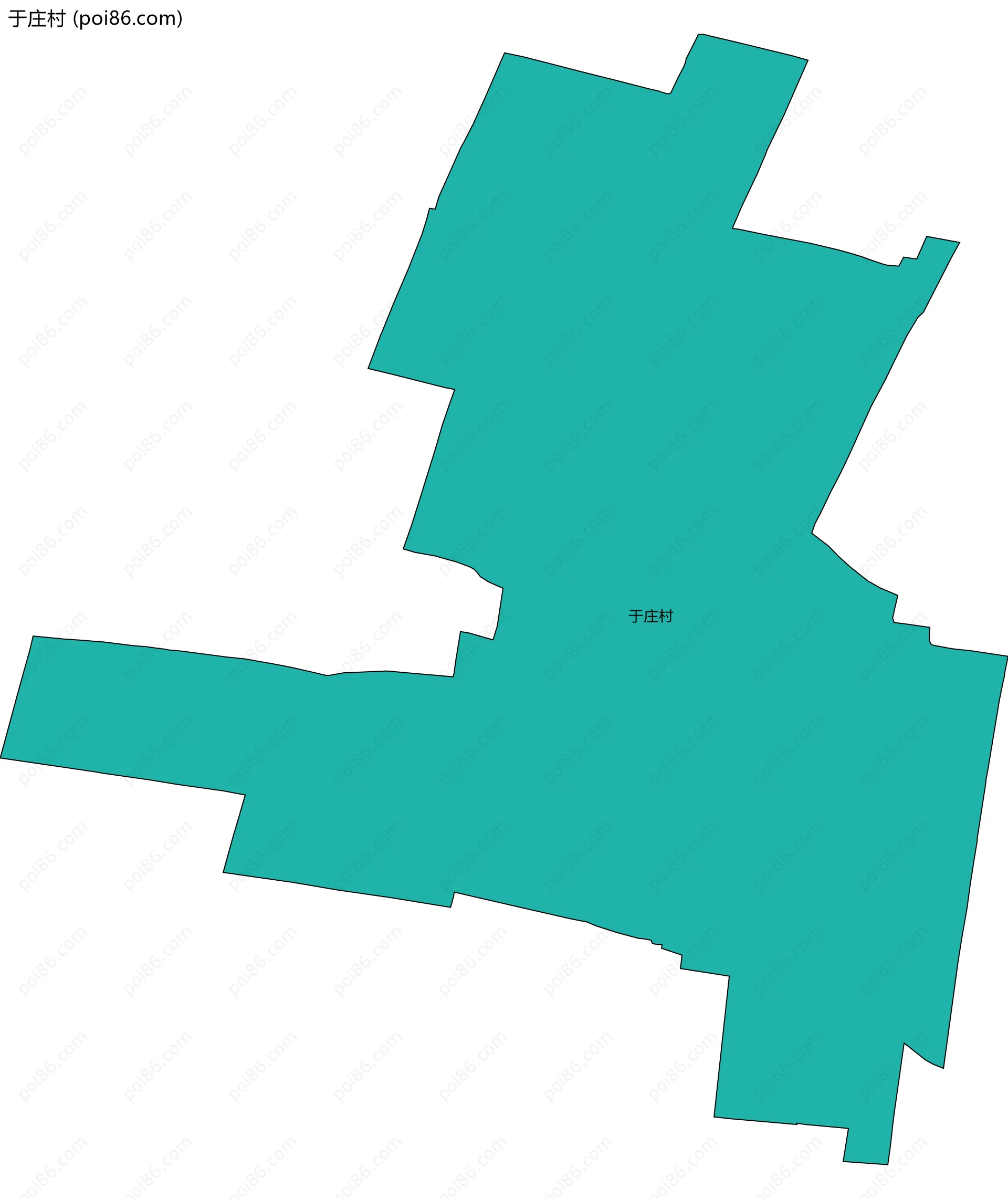 于庄村边界地图