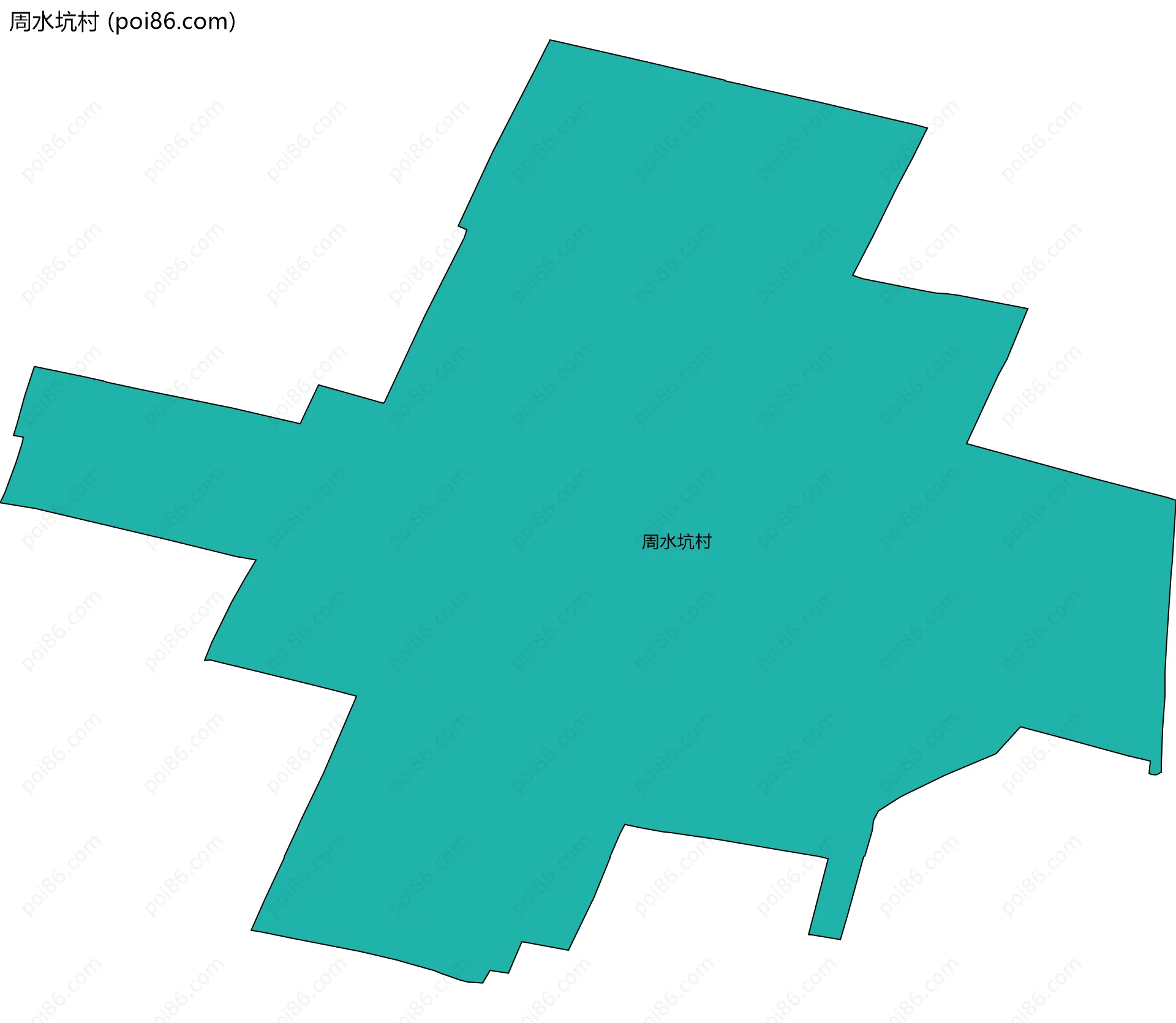 周水坑村边界地图