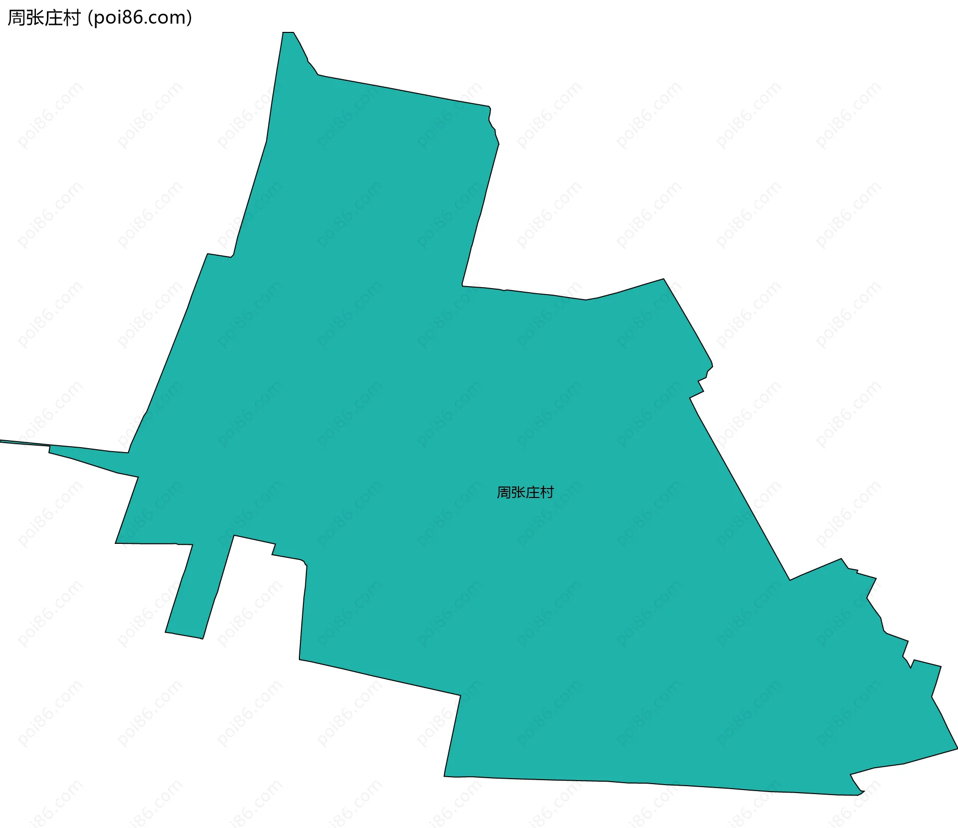 周张庄村边界地图