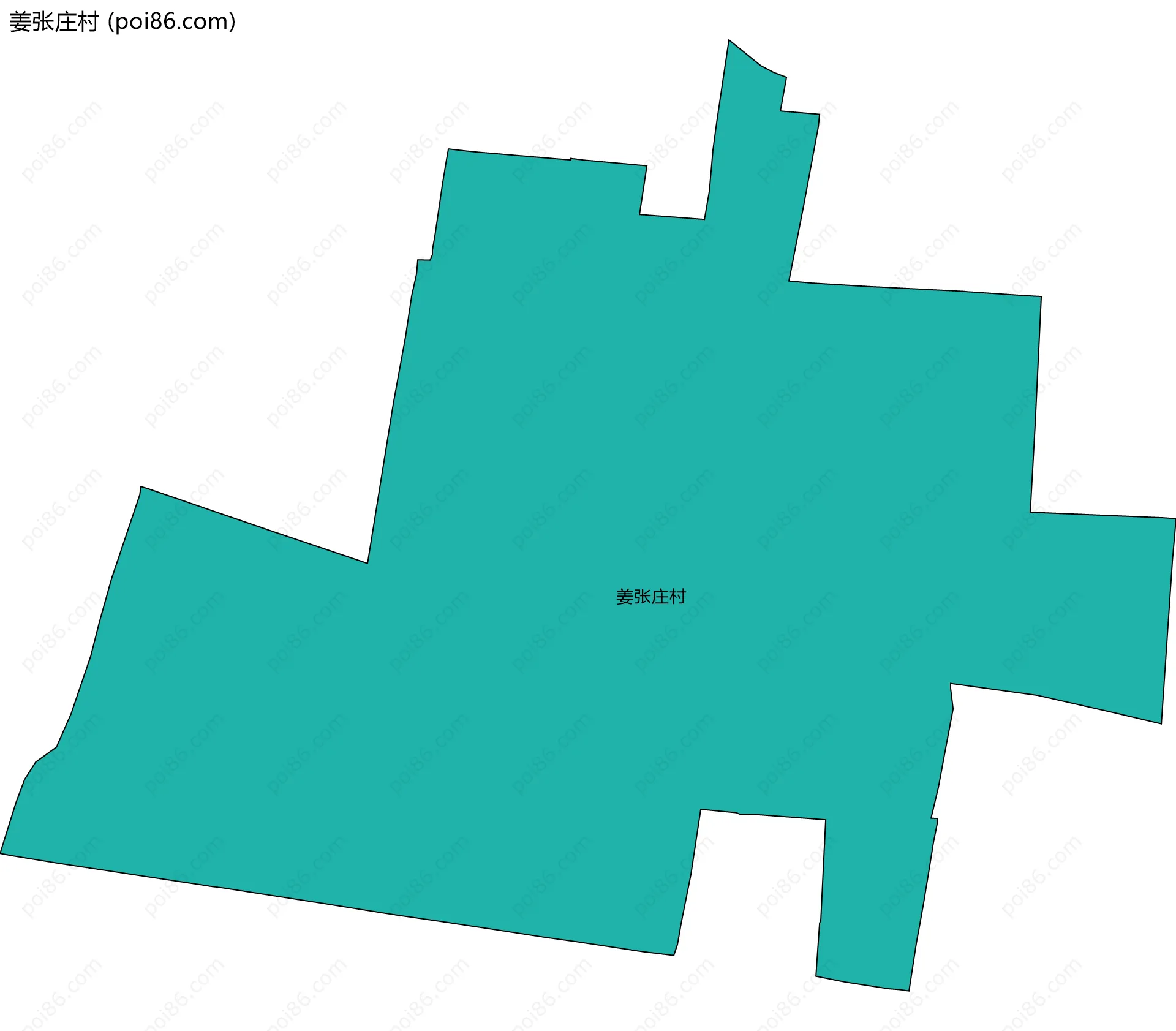 姜张庄村边界地图