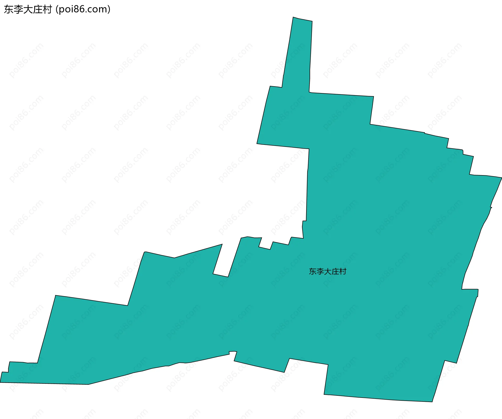 东李大庄村边界地图