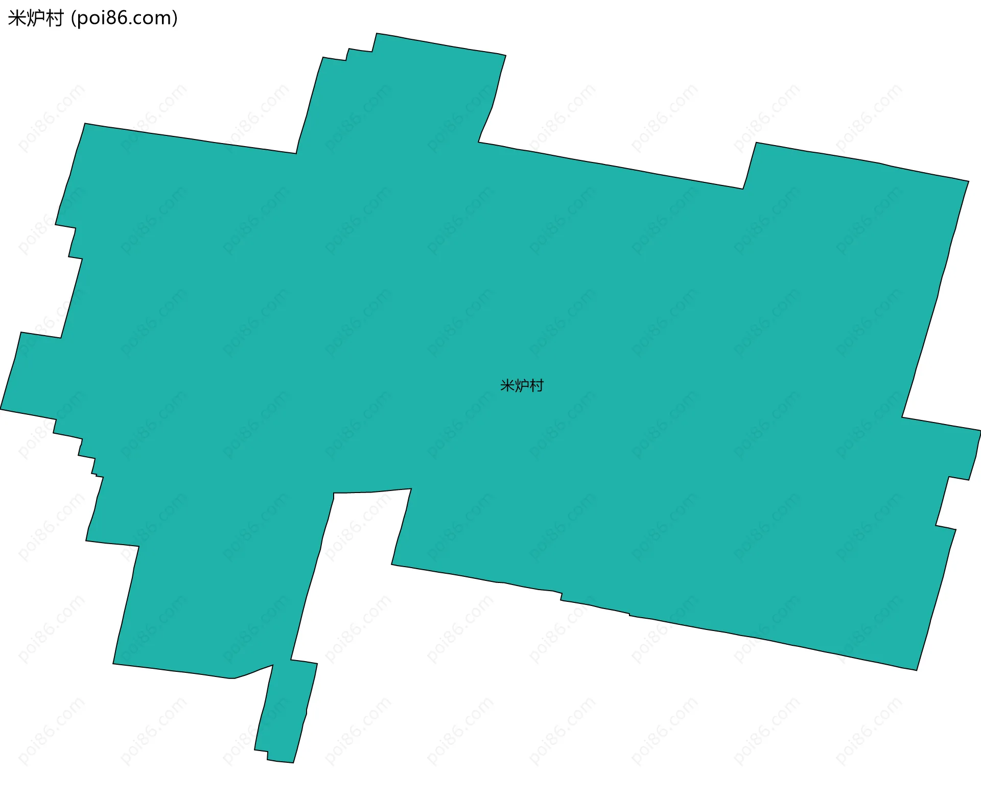 米炉村边界地图