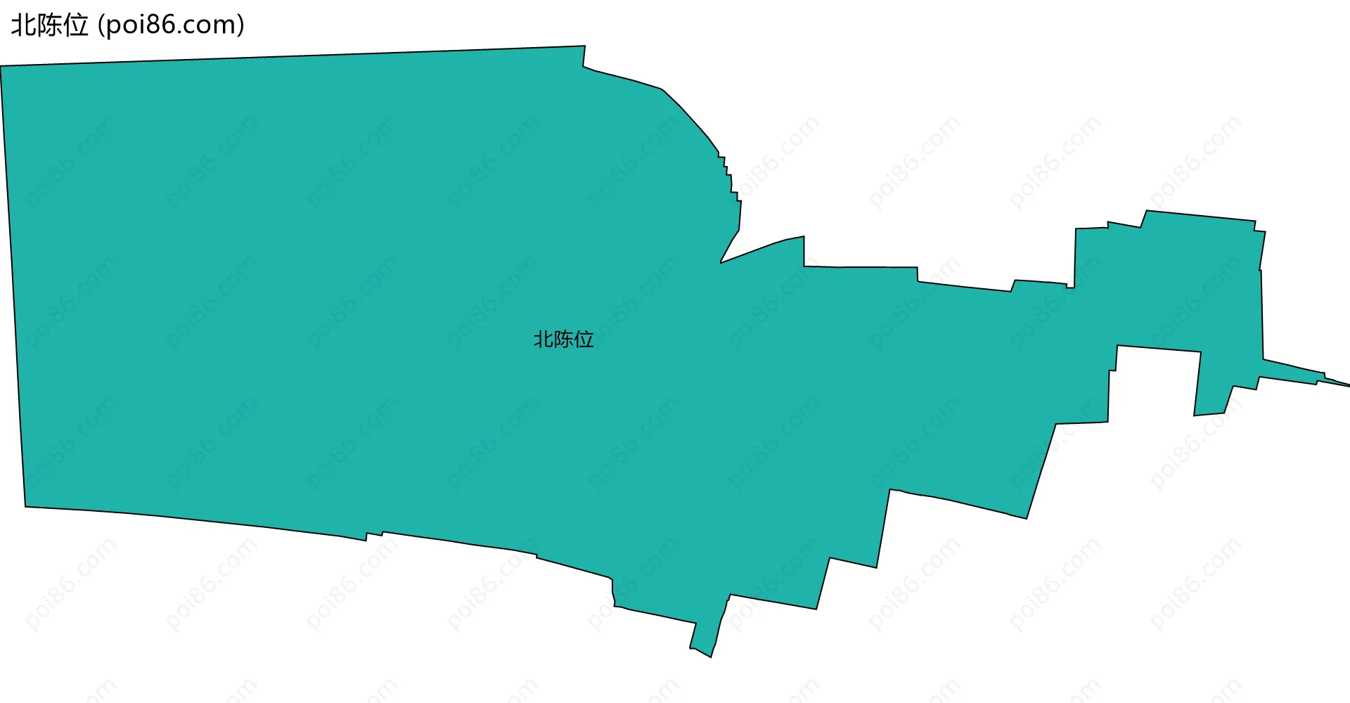 北陈位边界地图