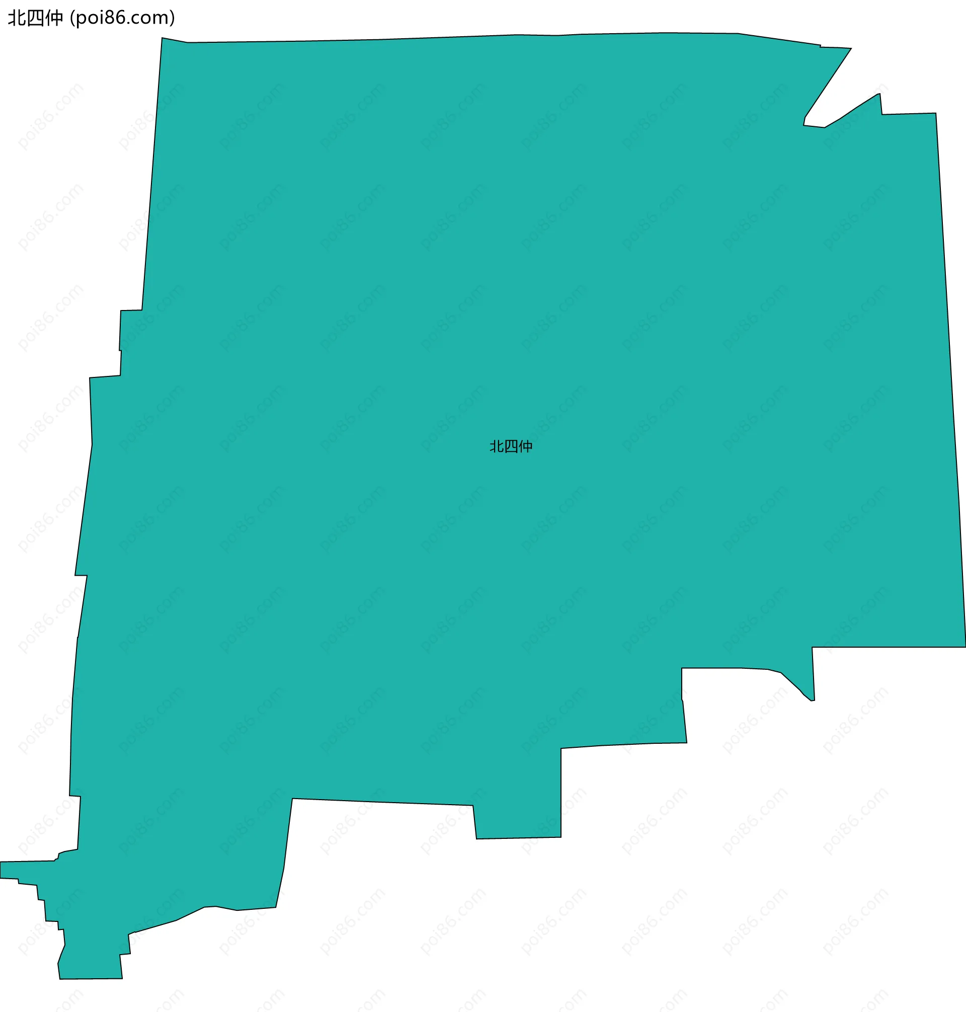 北四仲边界地图