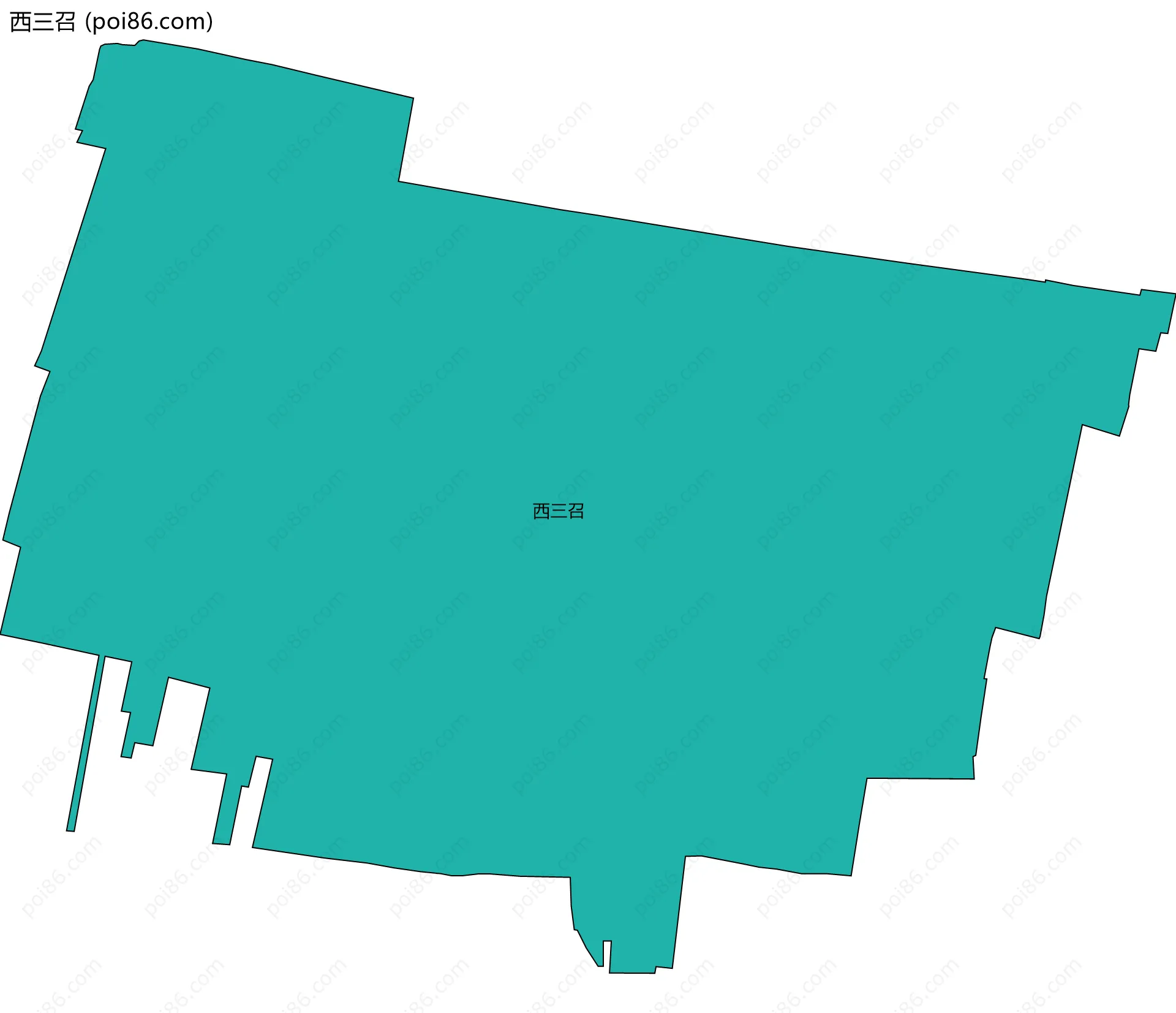 西三召边界地图