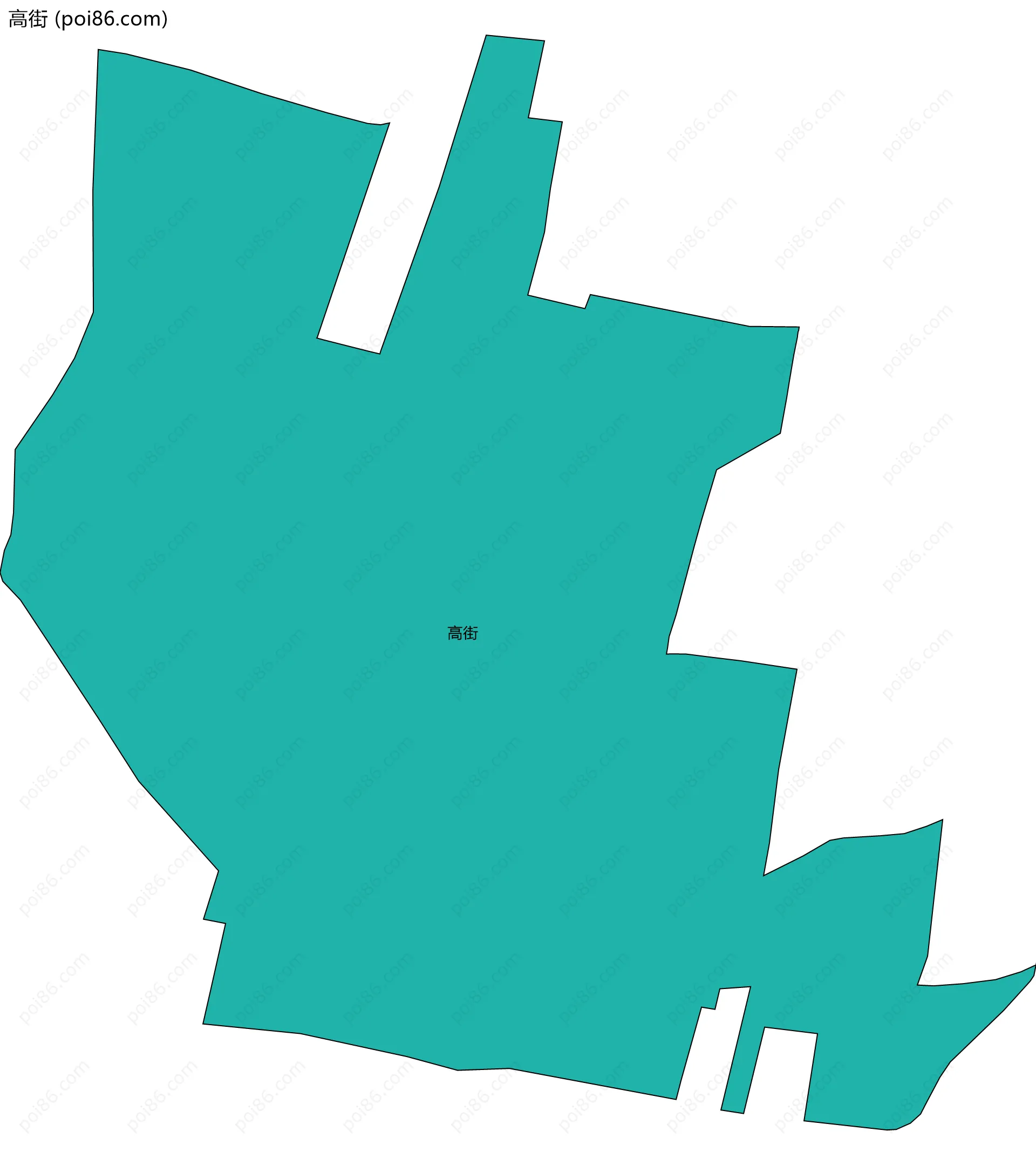 高街边界地图