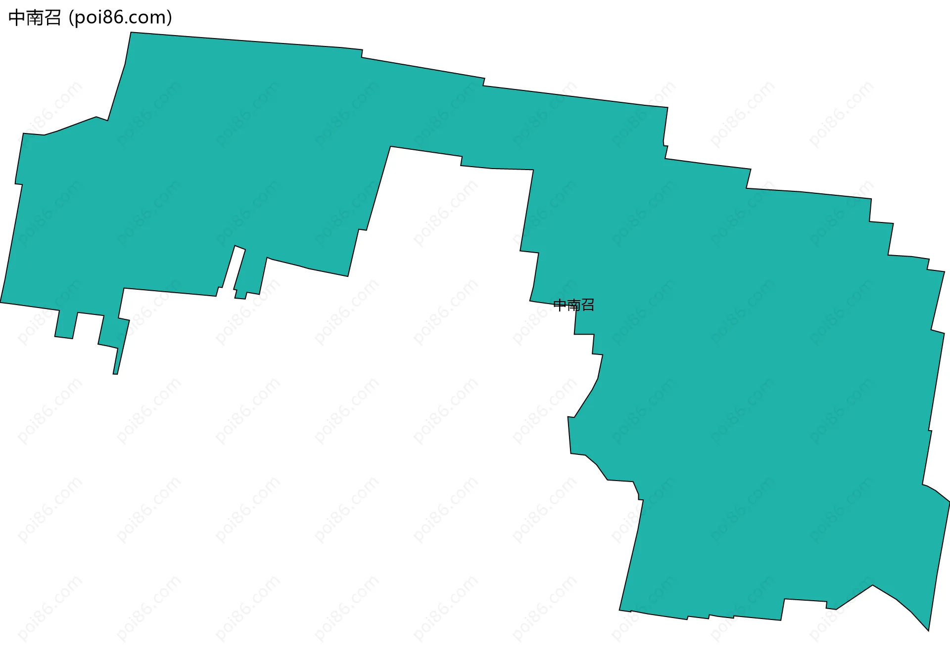 中南召边界地图