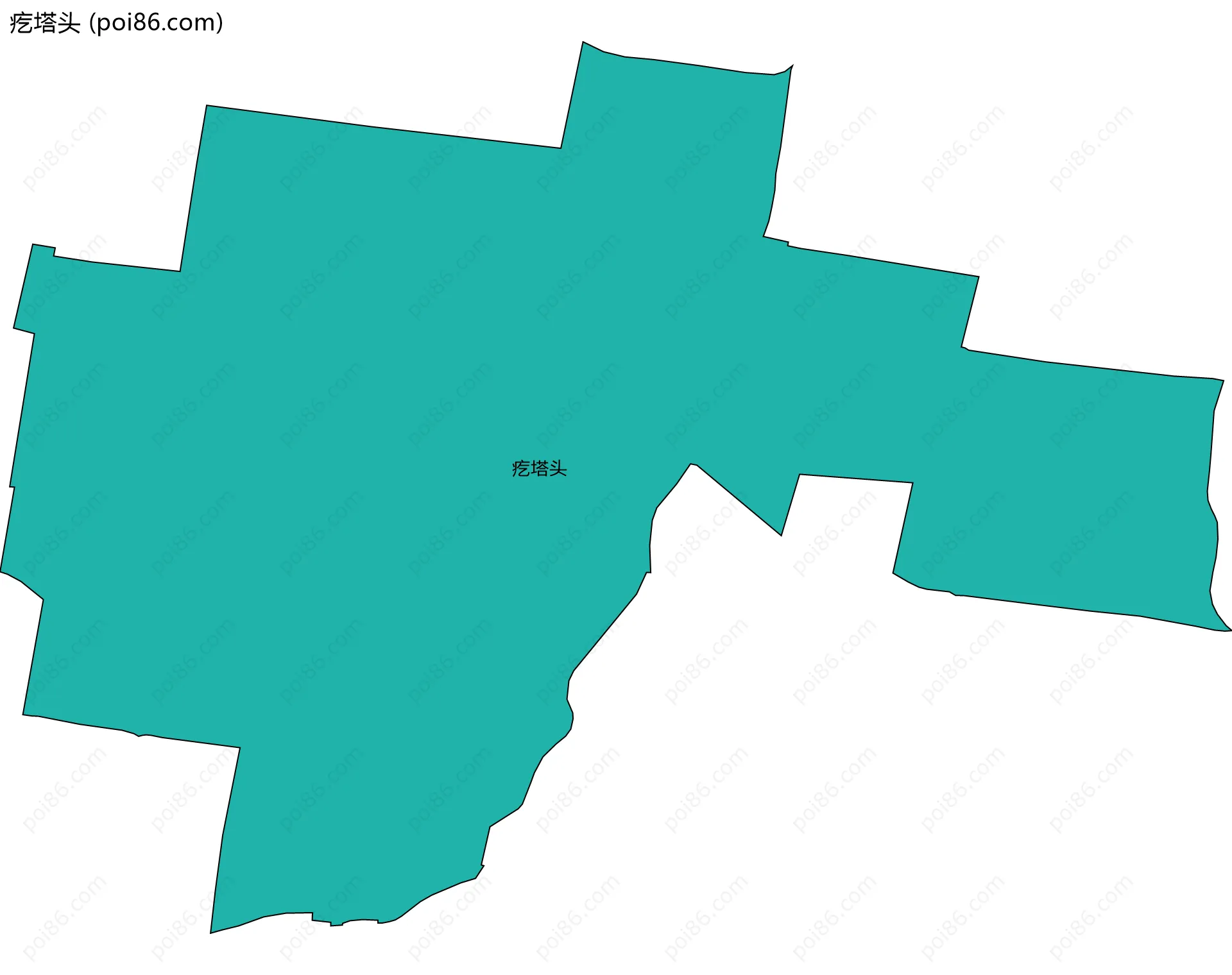 疙塔头边界地图