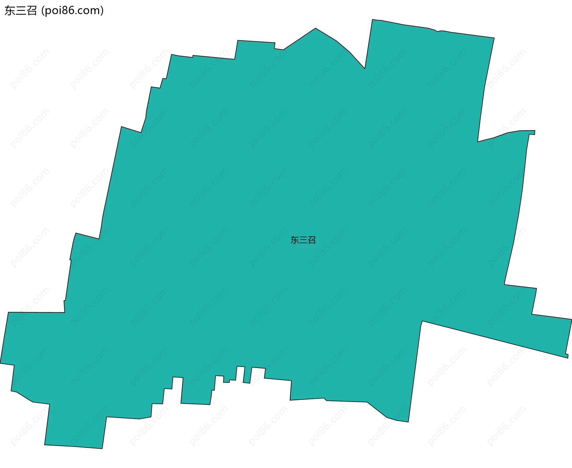 东三召边界地图