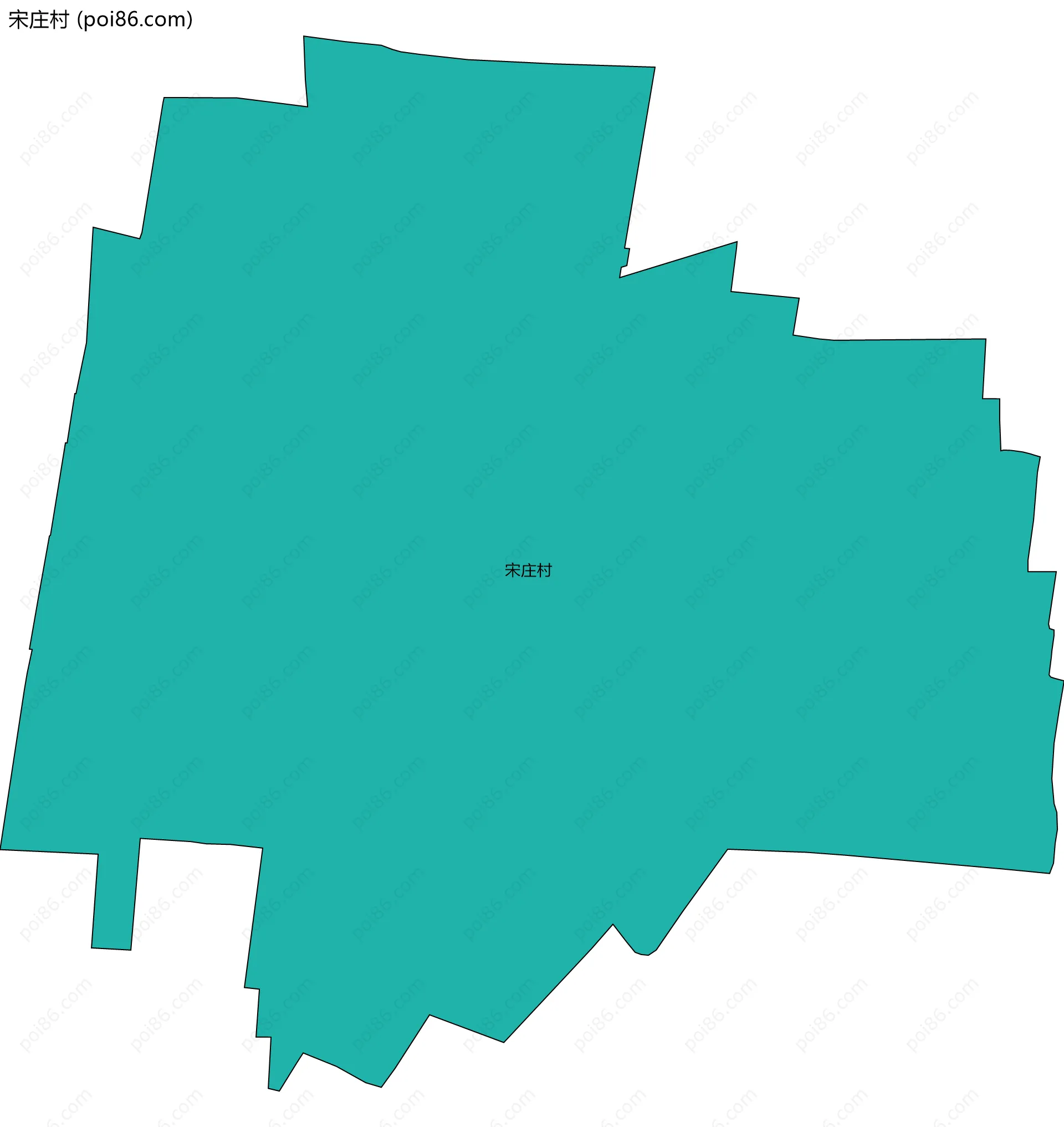 宋庄村边界地图