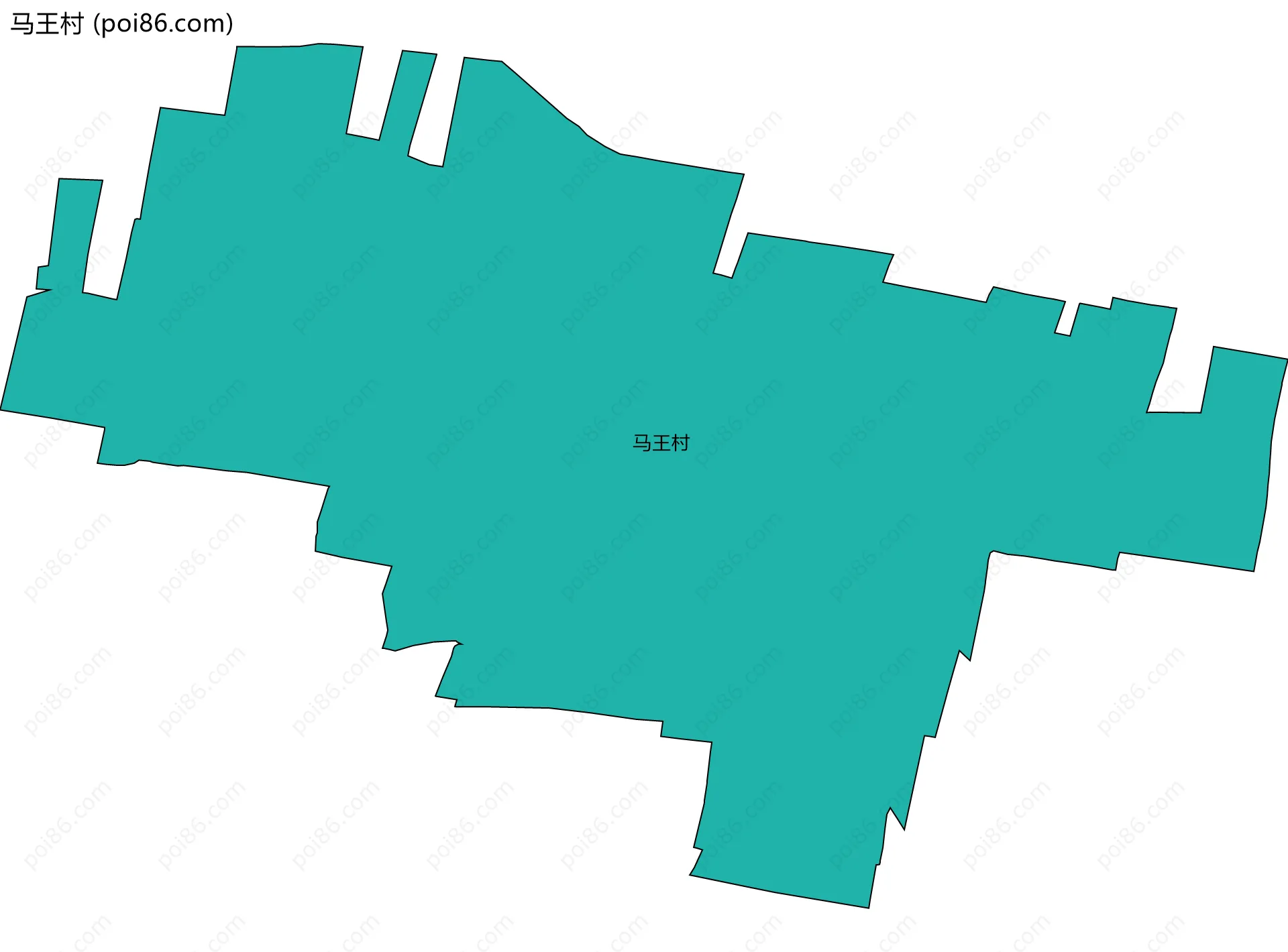 马王村边界地图