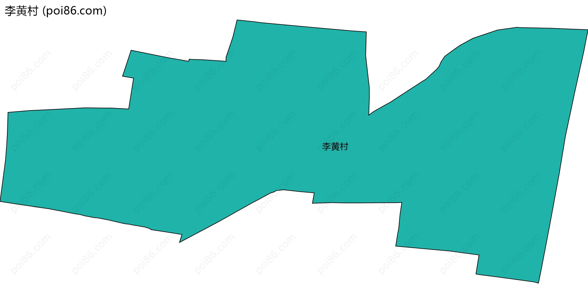 李黄村边界地图