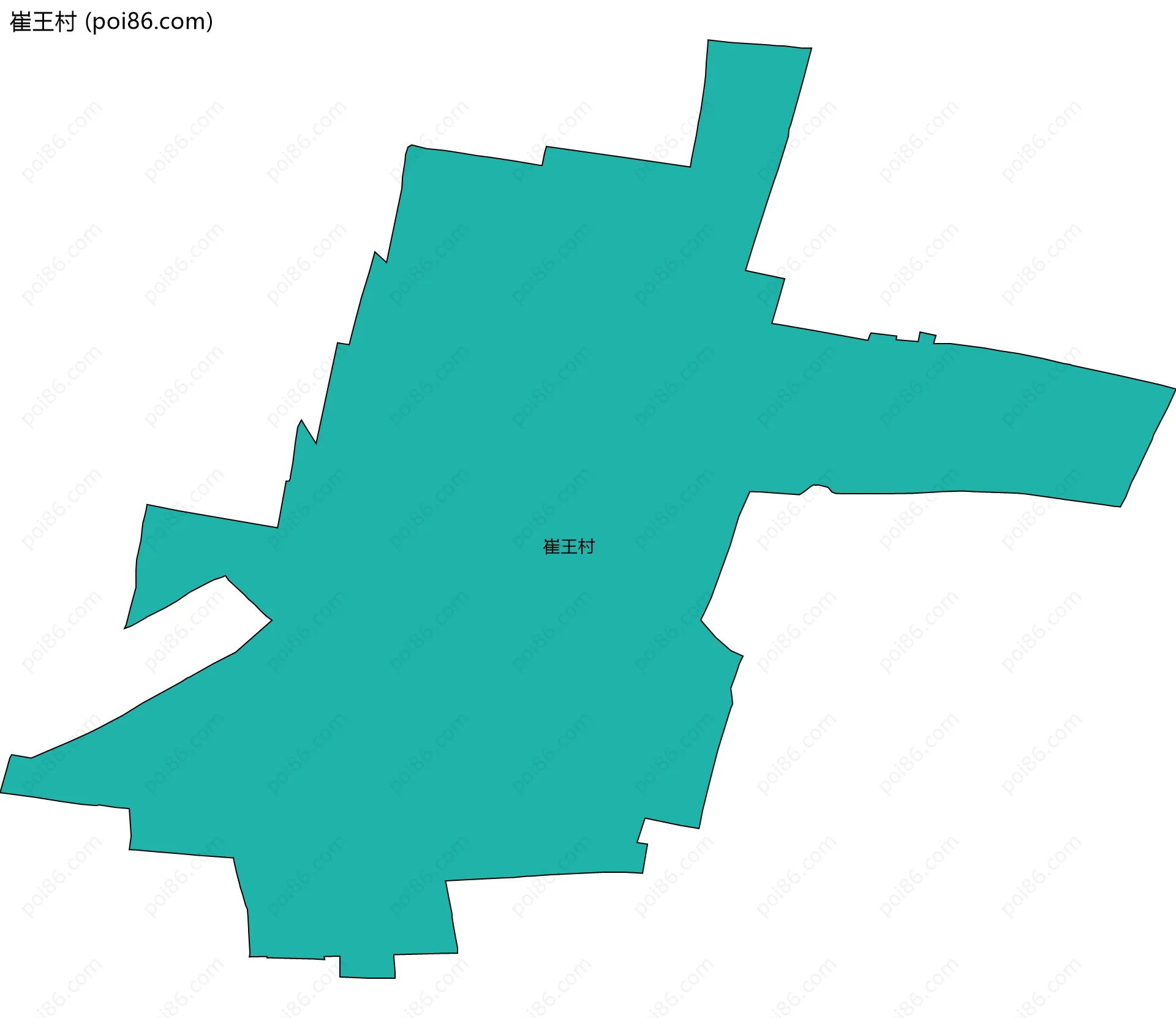 崔王村边界地图