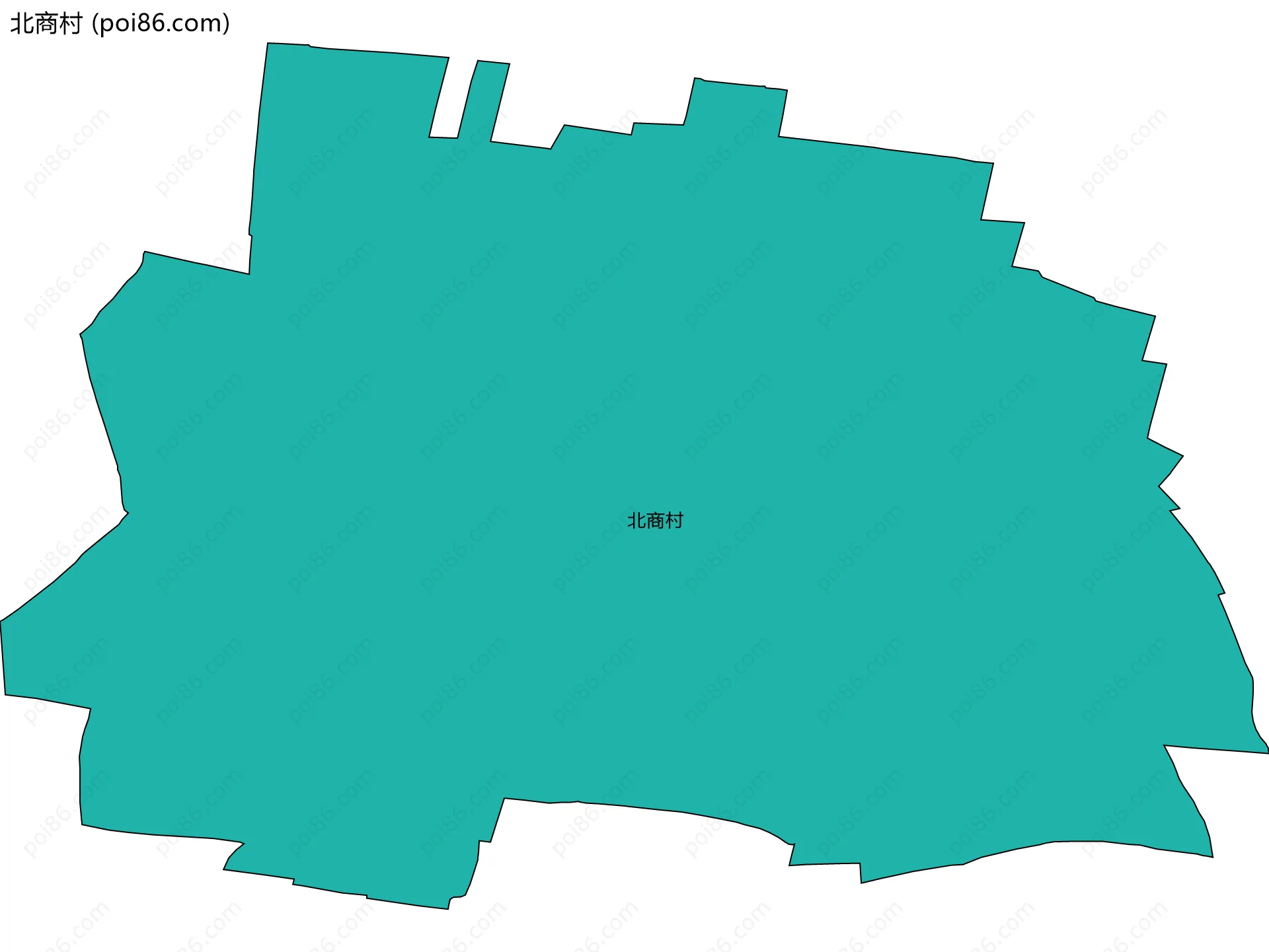 北商村边界地图