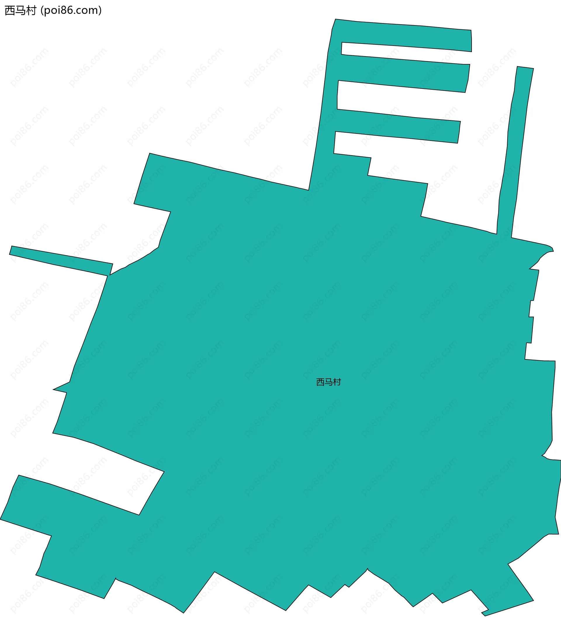 西马村边界地图