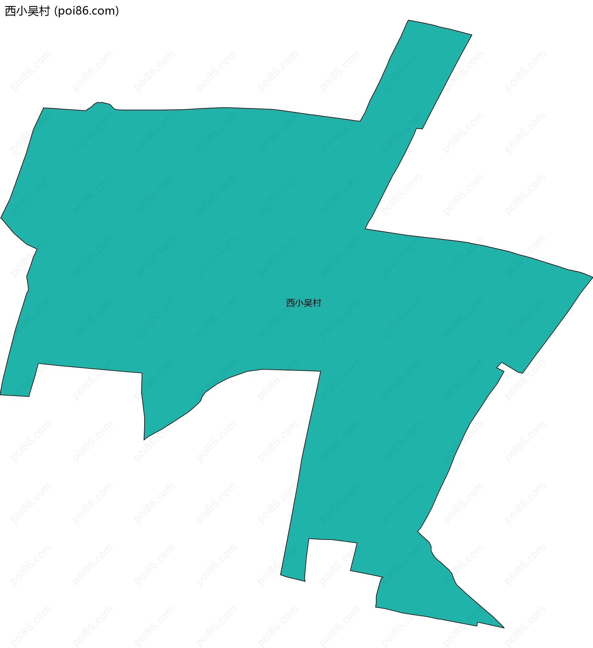 西小吴村边界地图