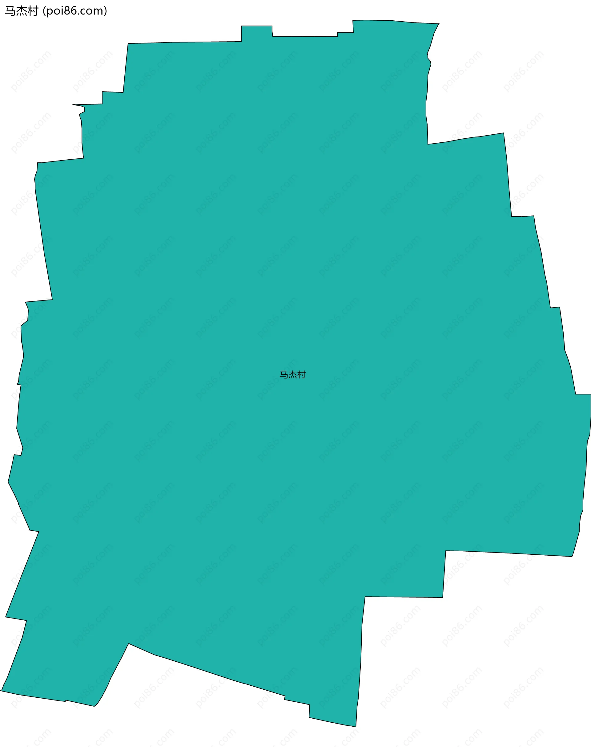 马杰村边界地图